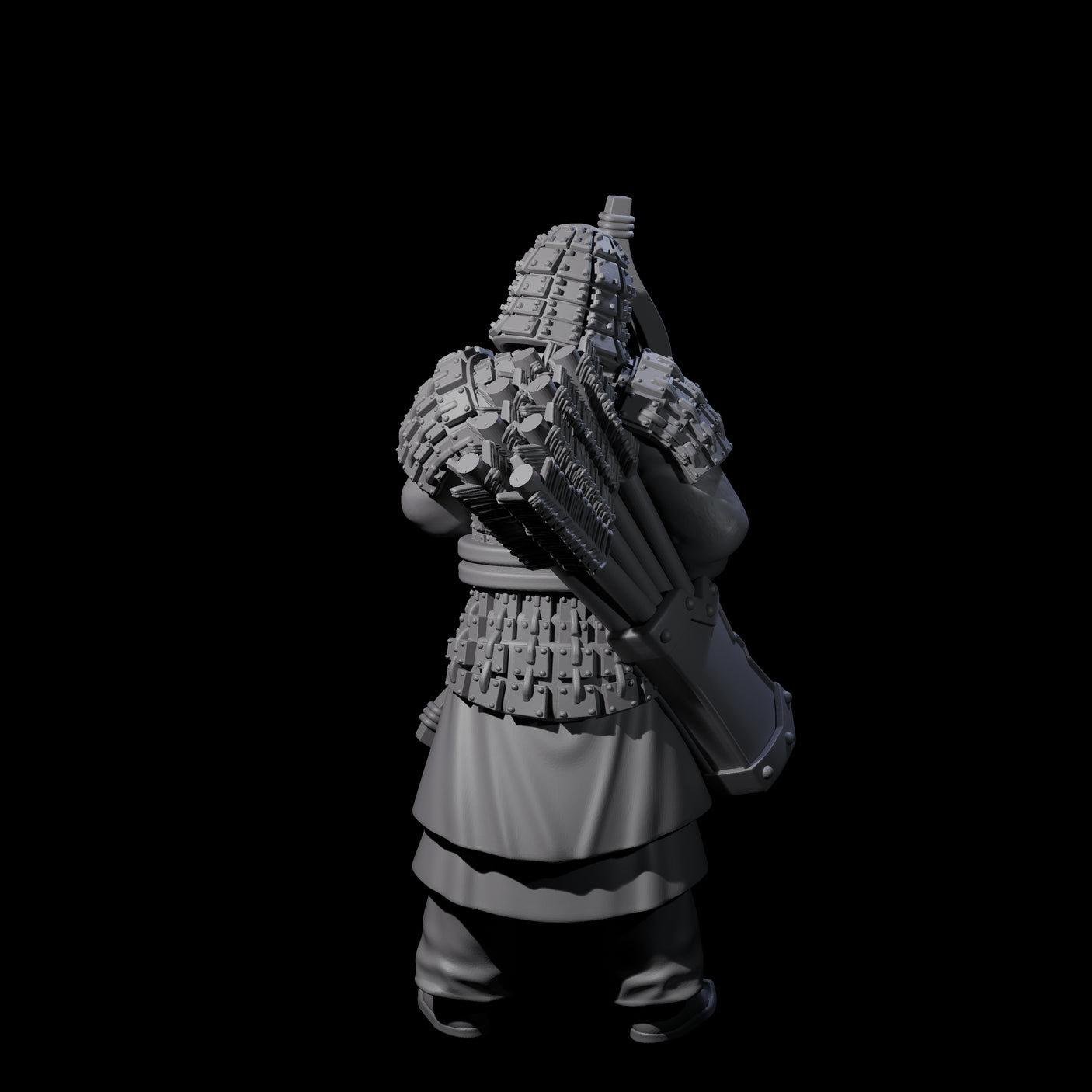 Chinese Dead Eye Terracotta Archer H Miniature for Dungeons and Dragons, Pathfinder or other TTRPGs