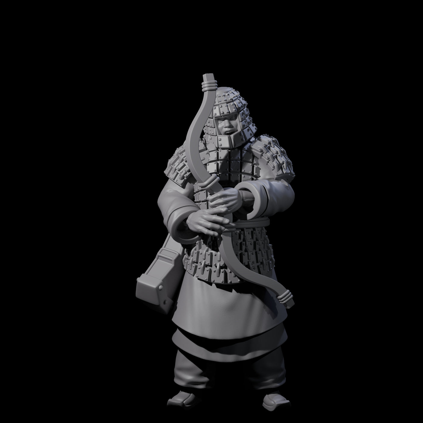 Chinese Dead Eye Terracotta Archer H Miniature for Dungeons and Dragons, Pathfinder or other TTRPGs