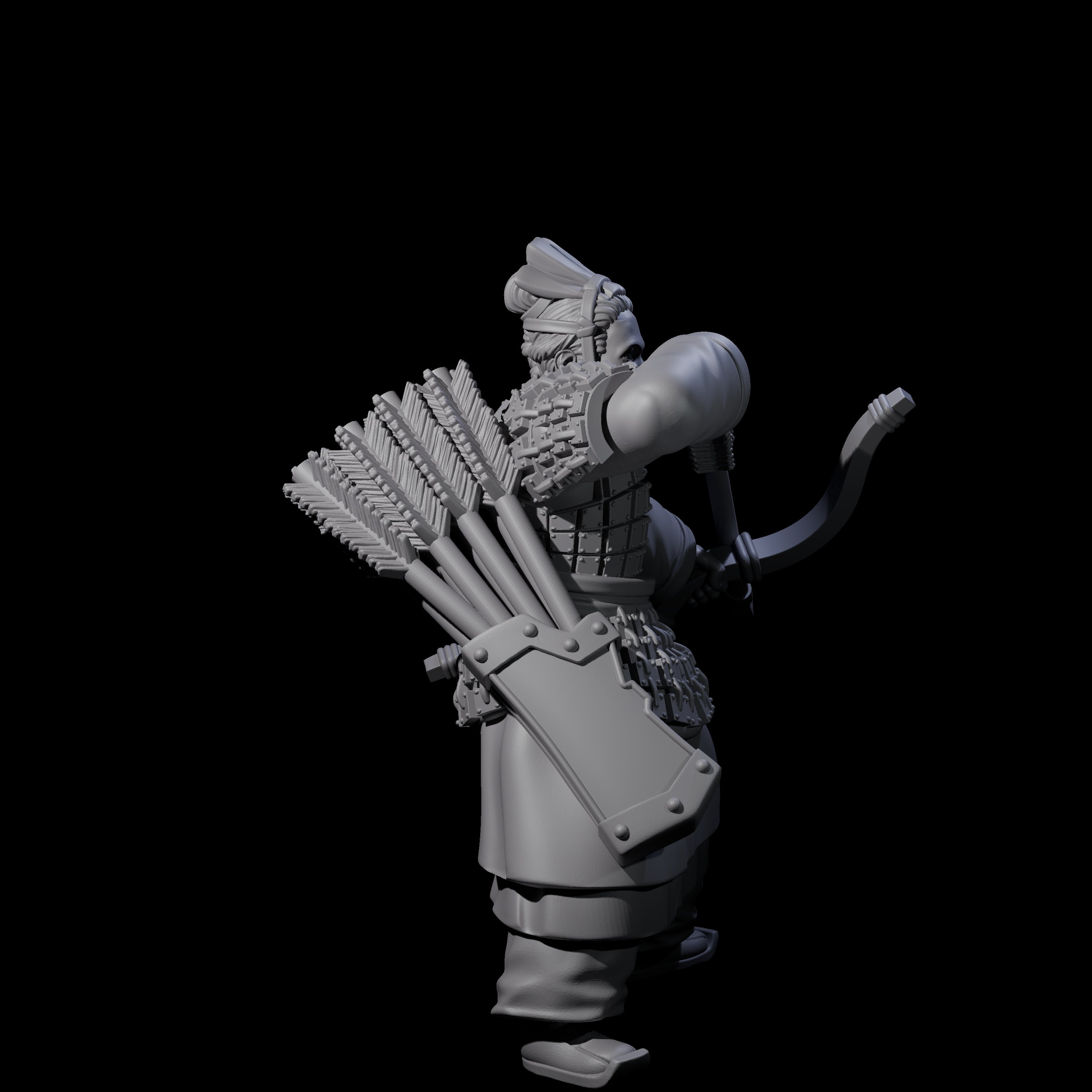 Chinese Dead Eye Terracotta Archer I Miniature for Dungeons and Dragons, Pathfinder or other TTRPGs