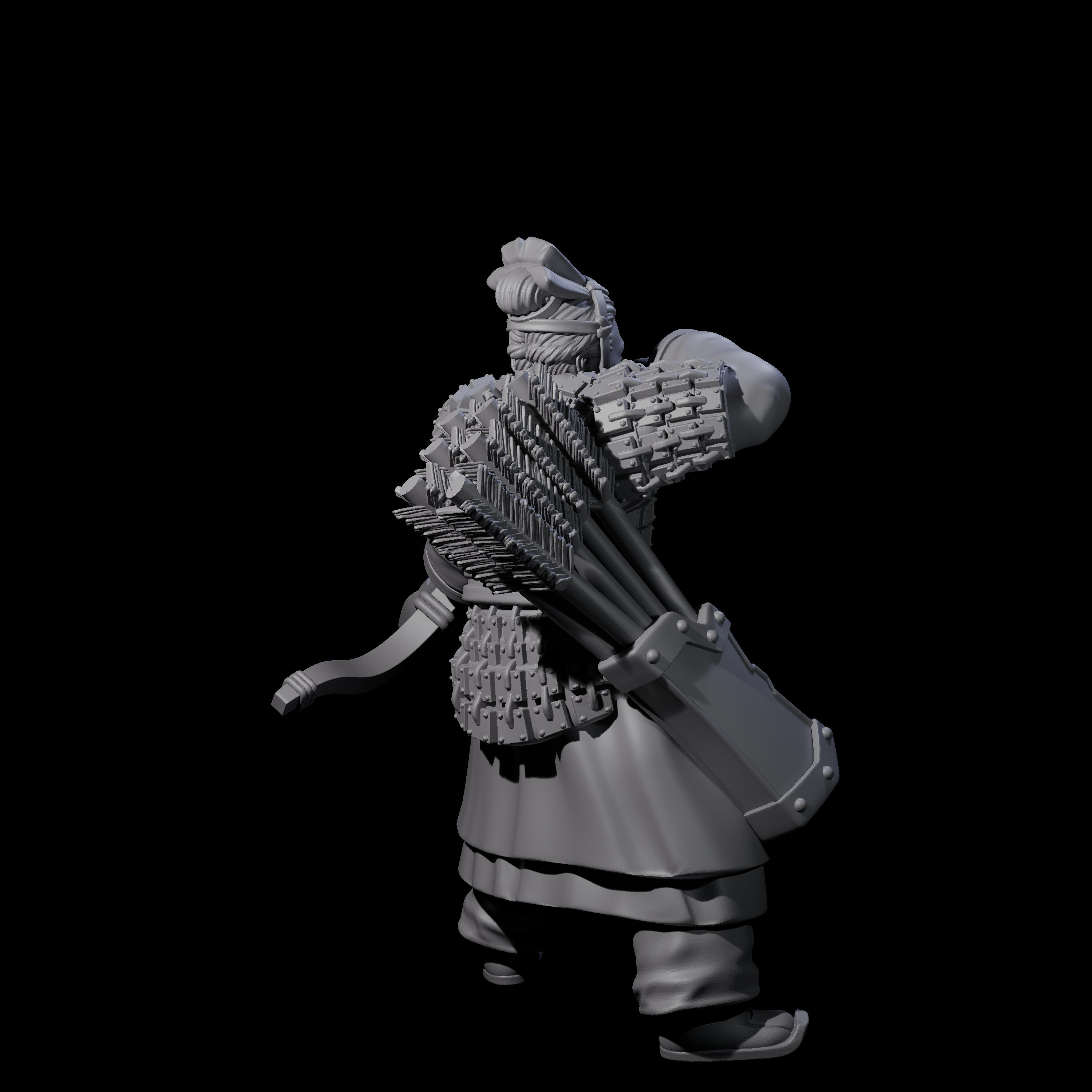 Chinese Dead Eye Terracotta Archer I Miniature for Dungeons and Dragons, Pathfinder or other TTRPGs