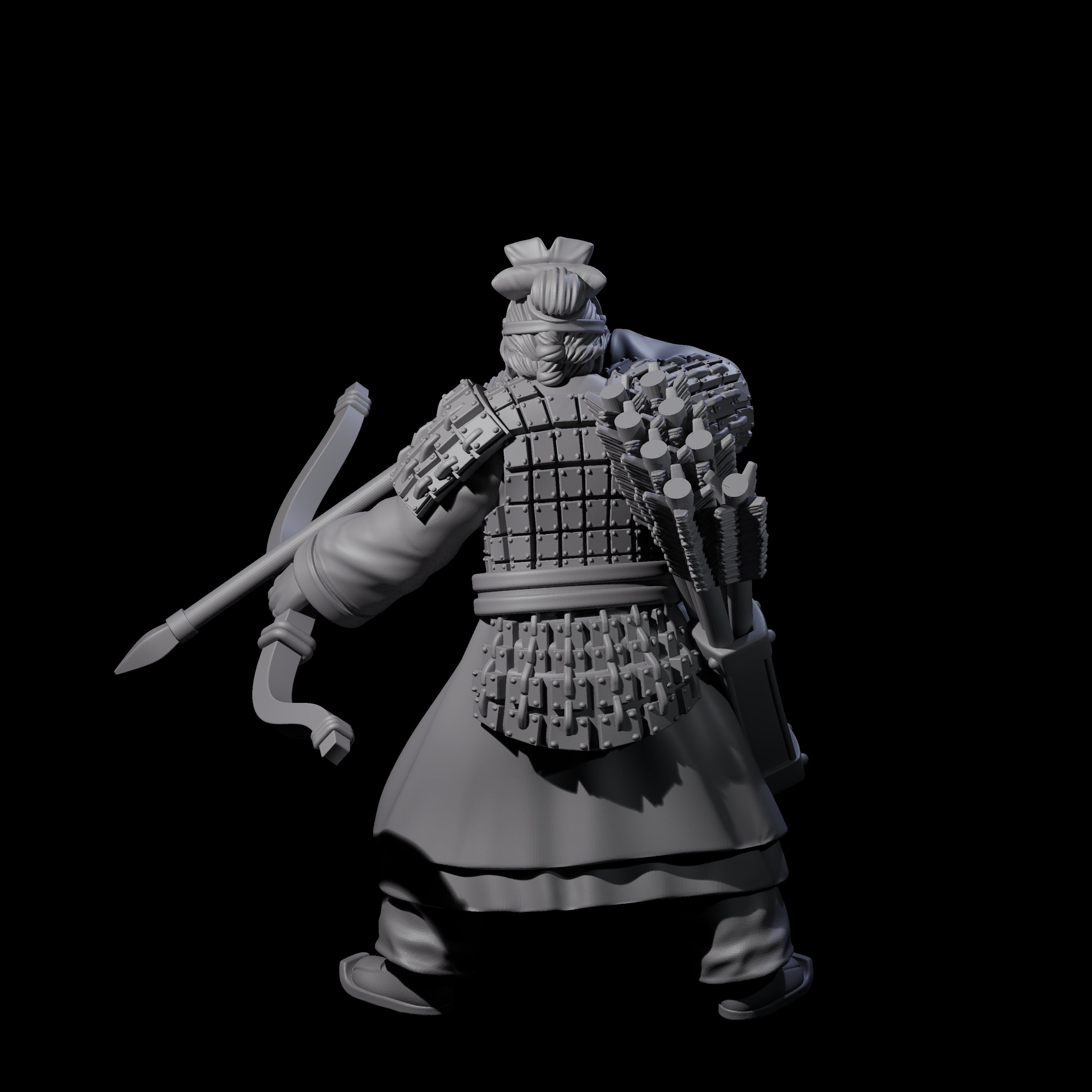 Chinese Dead Eye Terracotta Archer I Miniature for Dungeons and Dragons, Pathfinder or other TTRPGs