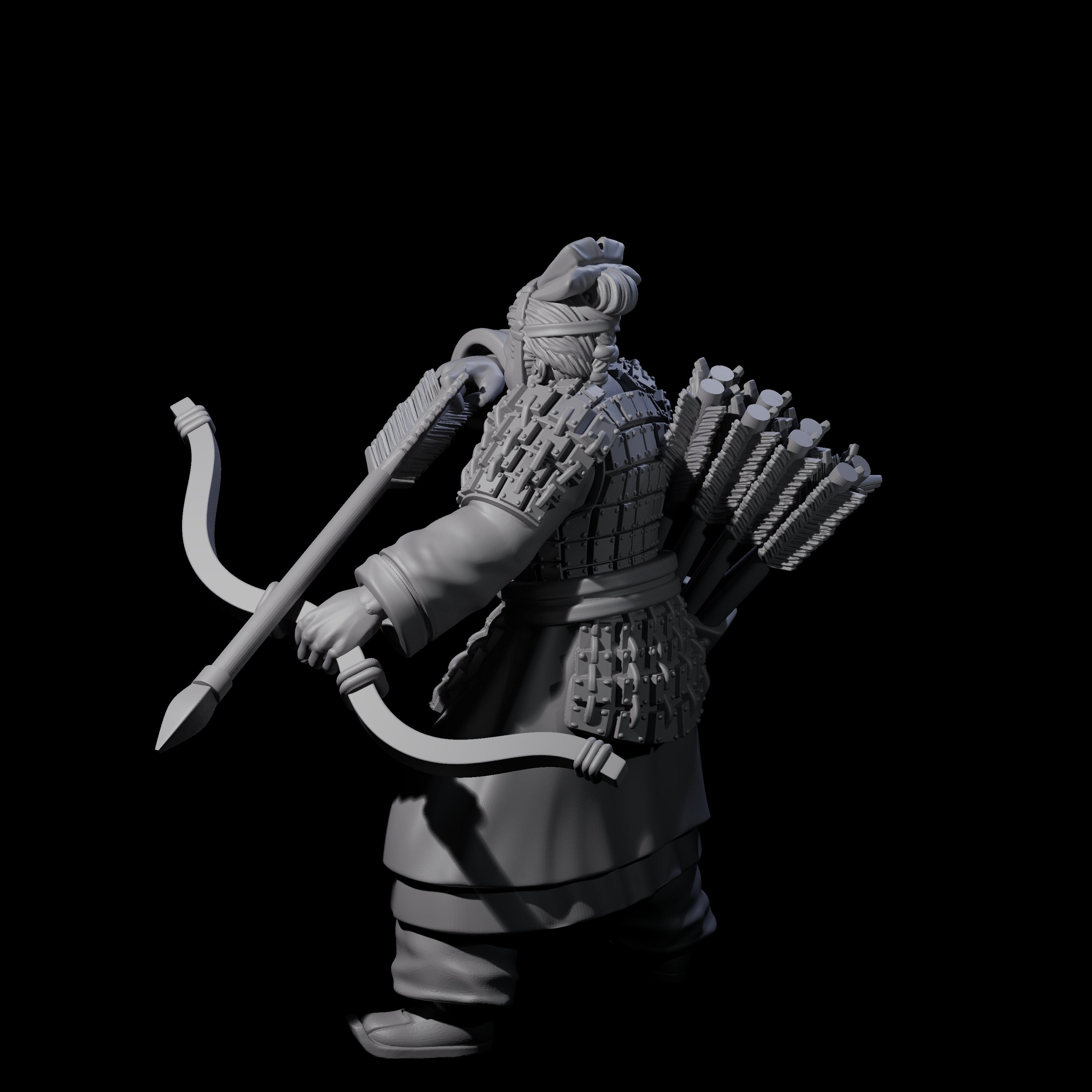 Chinese Dead Eye Terracotta Archer I Miniature for Dungeons and Dragons, Pathfinder or other TTRPGs