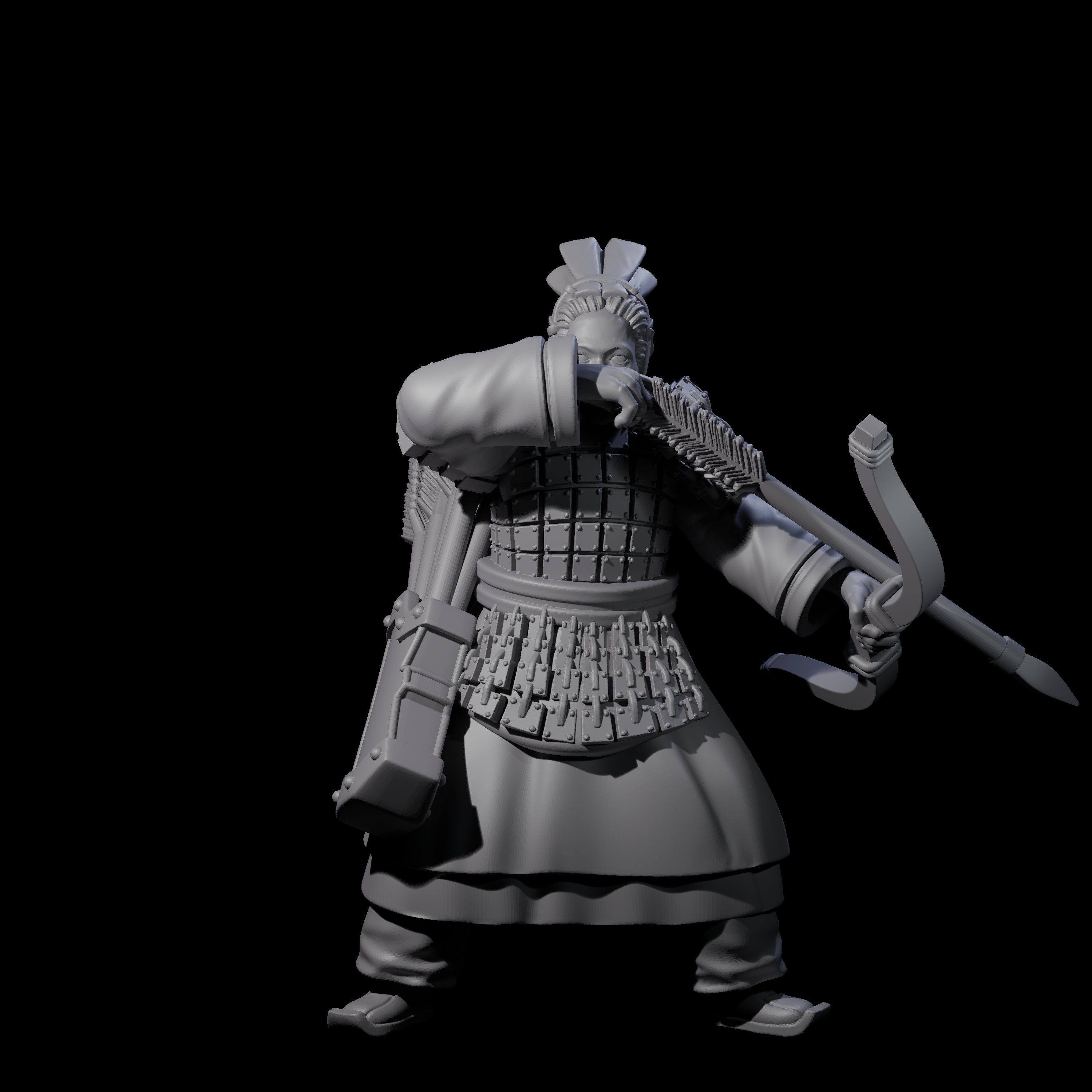 Chinese Dead Eye Terracotta Archer I Miniature for Dungeons and Dragons, Pathfinder or other TTRPGs