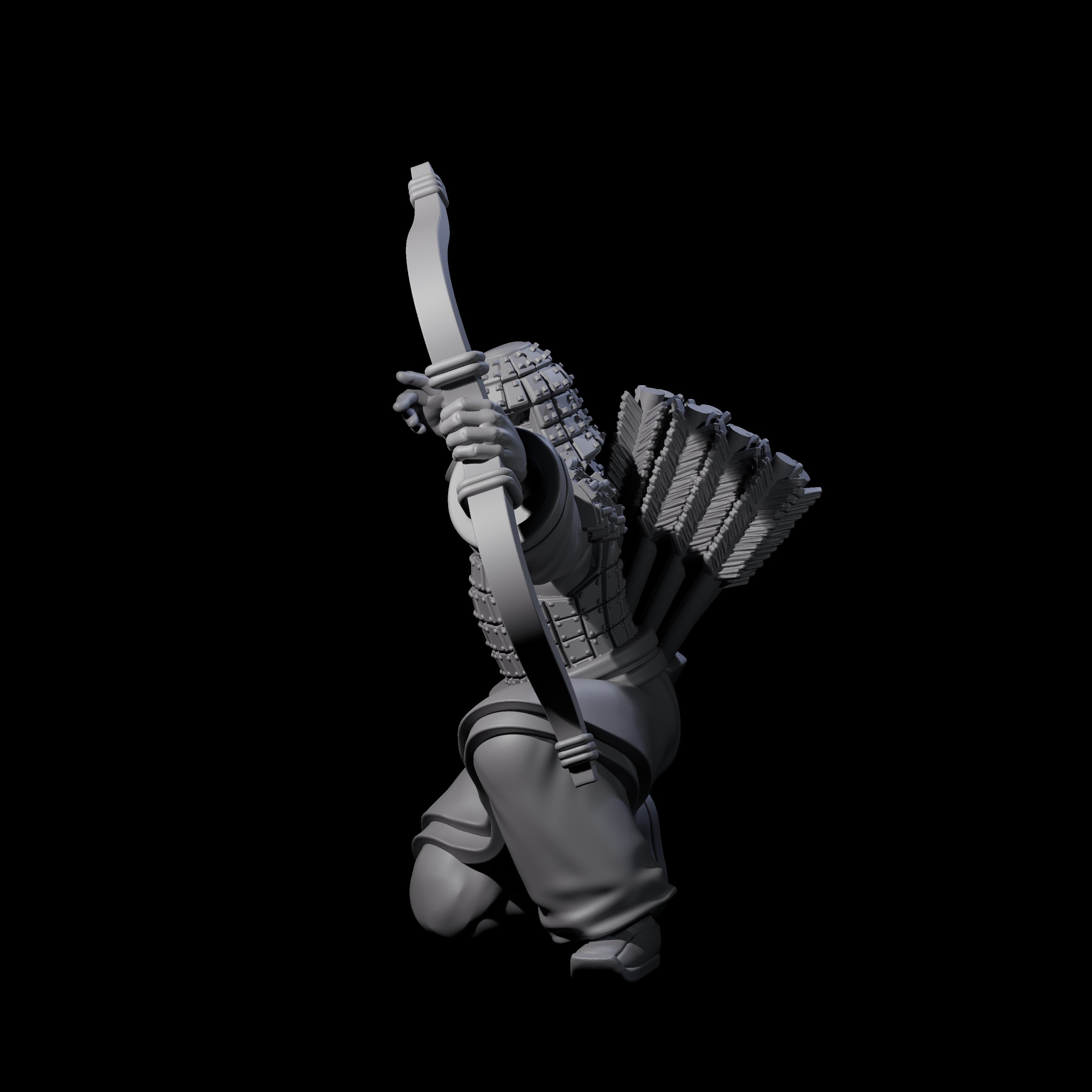 Chinese Dead Eye Terracotta Archer J Miniature for Dungeons and Dragons, Pathfinder or other TTRPGs