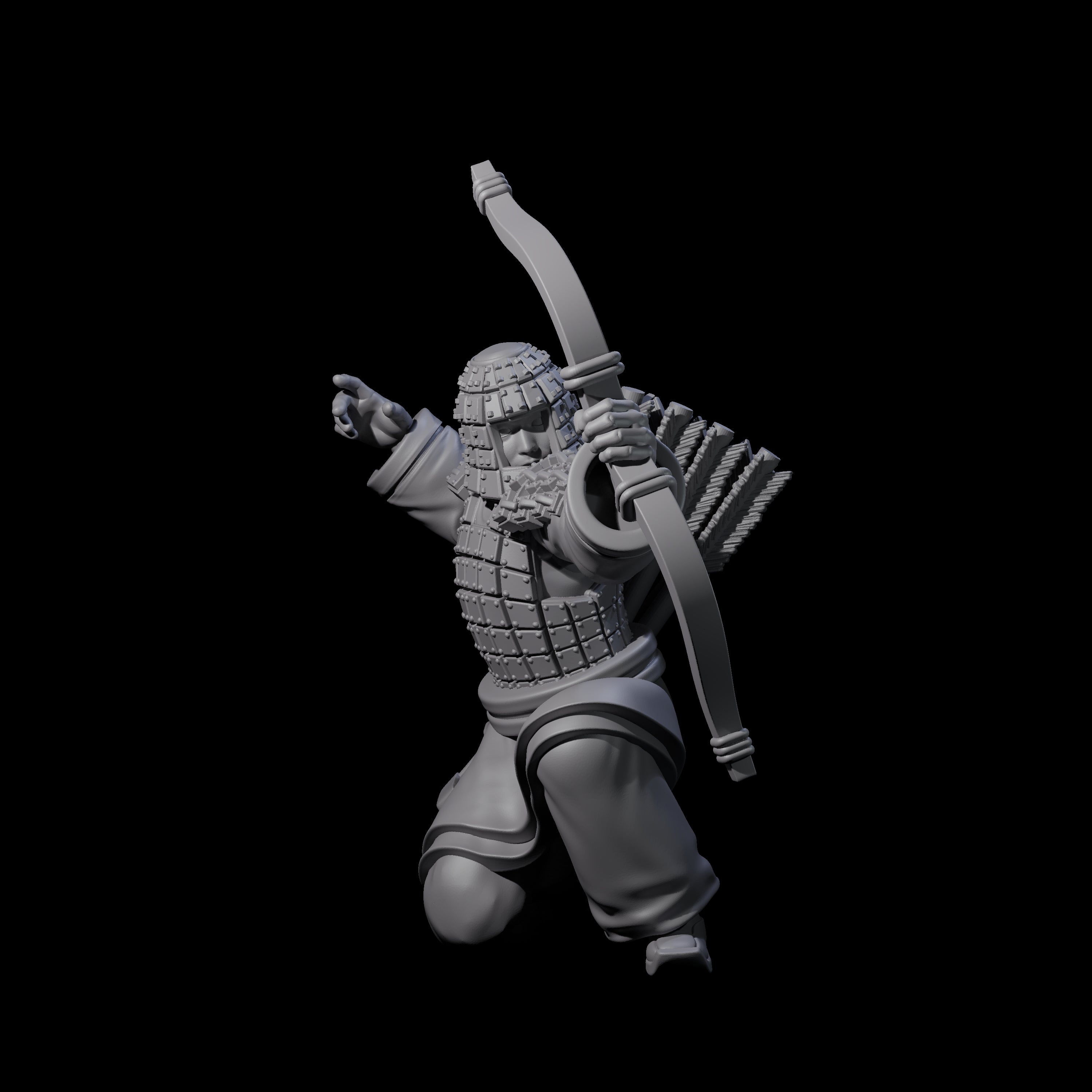 Chinese Dead Eye Terracotta Archer J Miniature for Dungeons and Dragons, Pathfinder or other TTRPGs