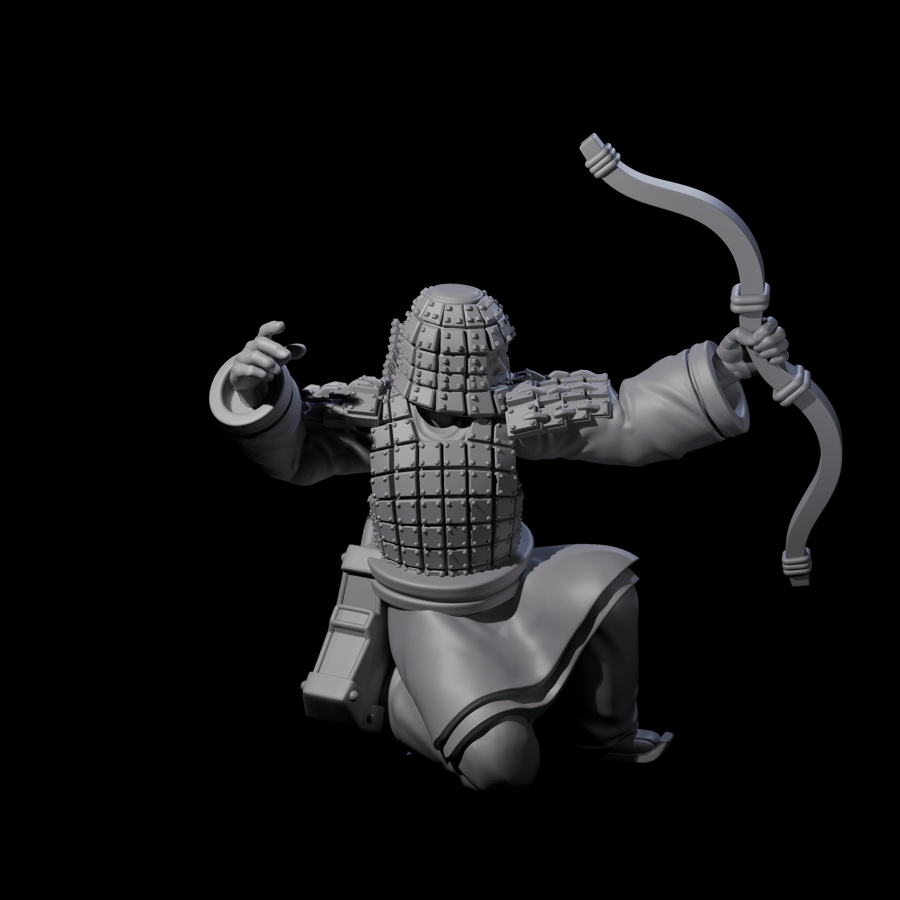 Chinese Dead Eye Terracotta Archer J Miniature for Dungeons and Dragons, Pathfinder or other TTRPGs