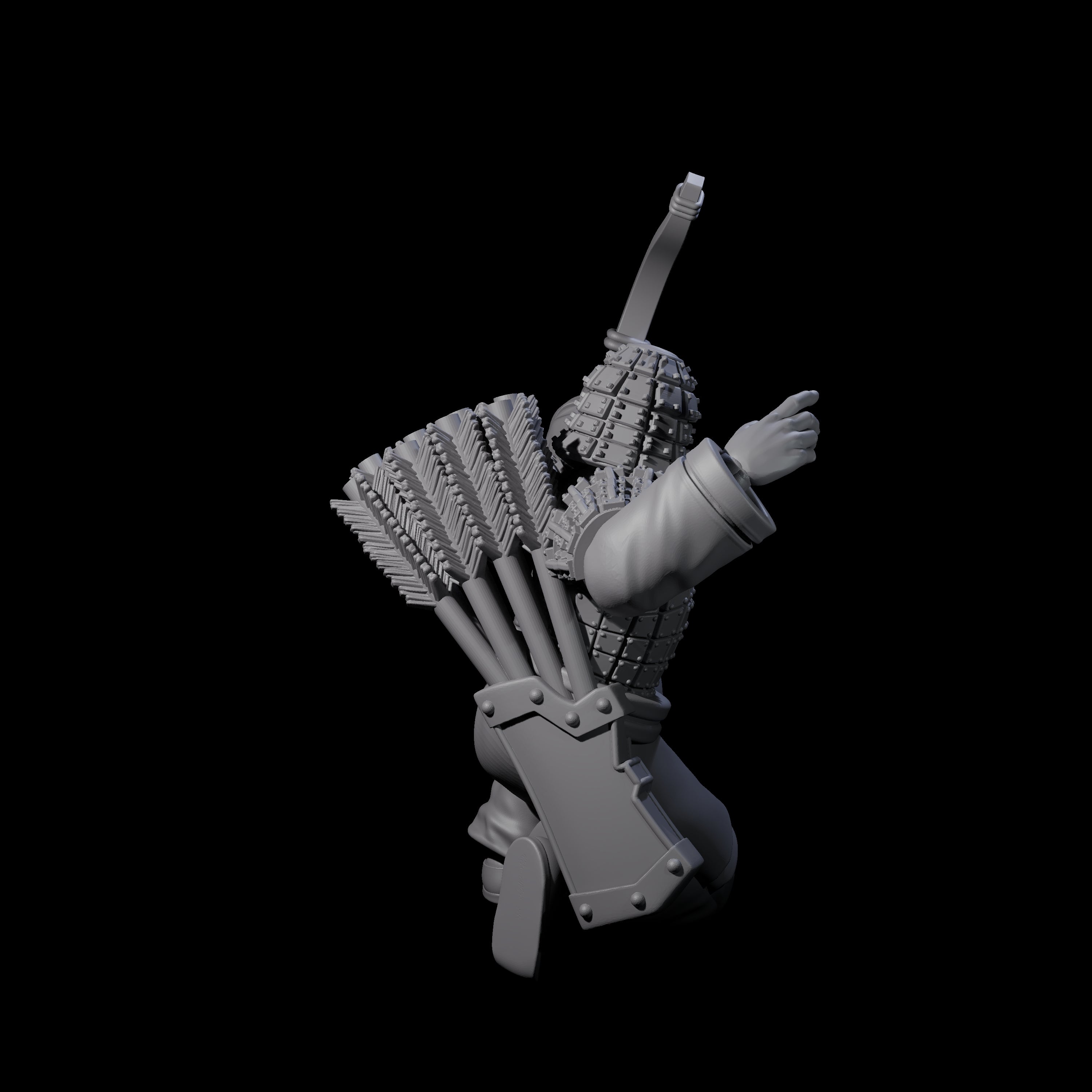 Chinese Dead Eye Terracotta Archer J Miniature for Dungeons and Dragons, Pathfinder or other TTRPGs