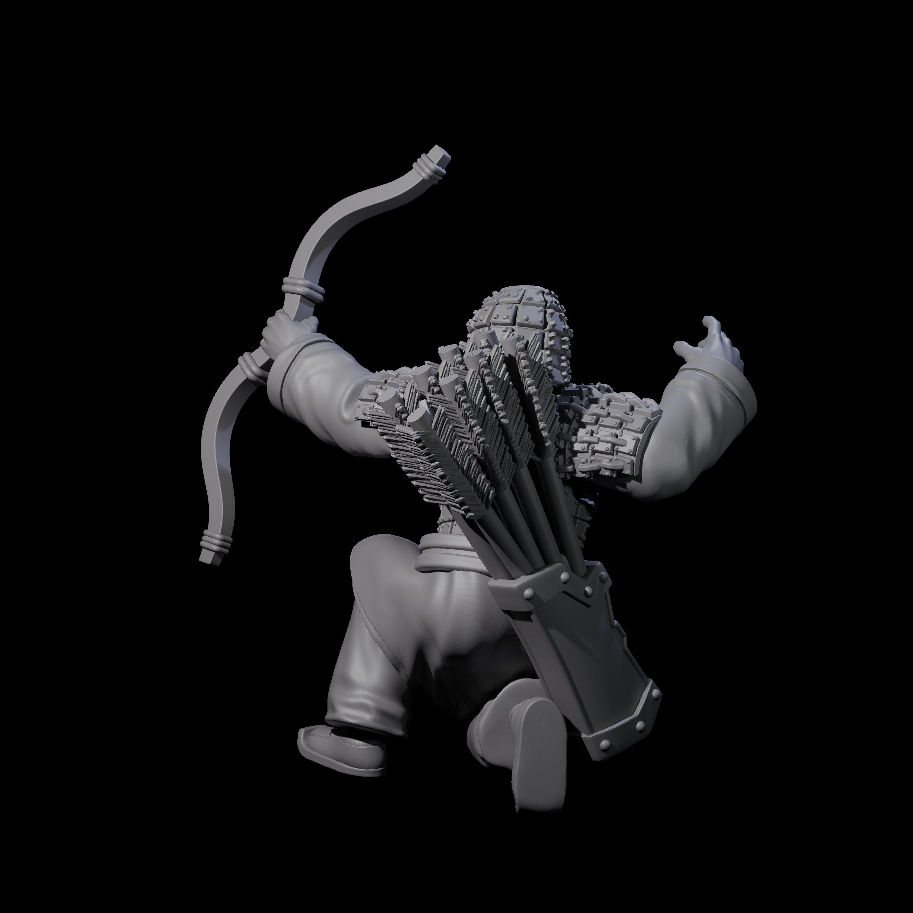 Chinese Dead Eye Terracotta Archer J Miniature for Dungeons and Dragons, Pathfinder or other TTRPGs