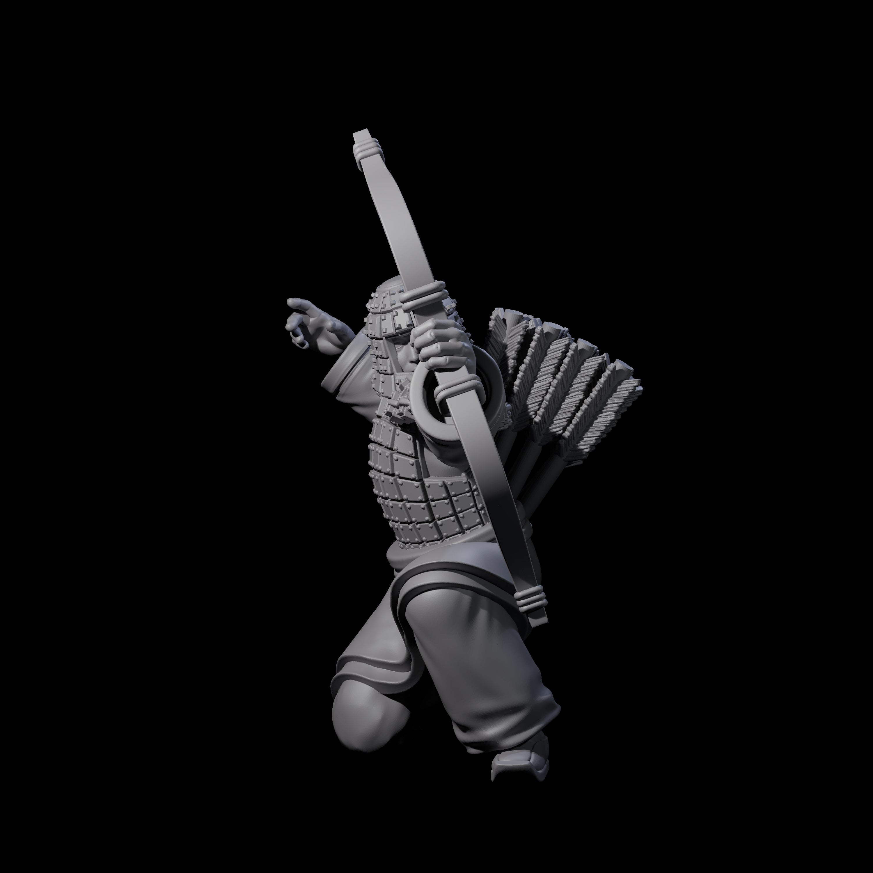 Chinese Dead Eye Terracotta Archer J Miniature for Dungeons and Dragons, Pathfinder or other TTRPGs