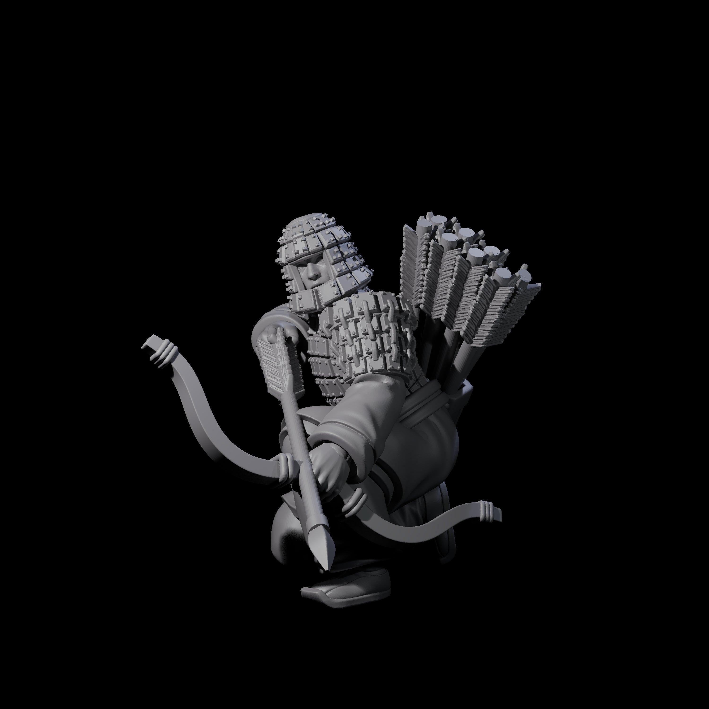 Chinese Dead Eye Terracotta Archer K Miniature for Dungeons and Dragons, Pathfinder or other TTRPGs