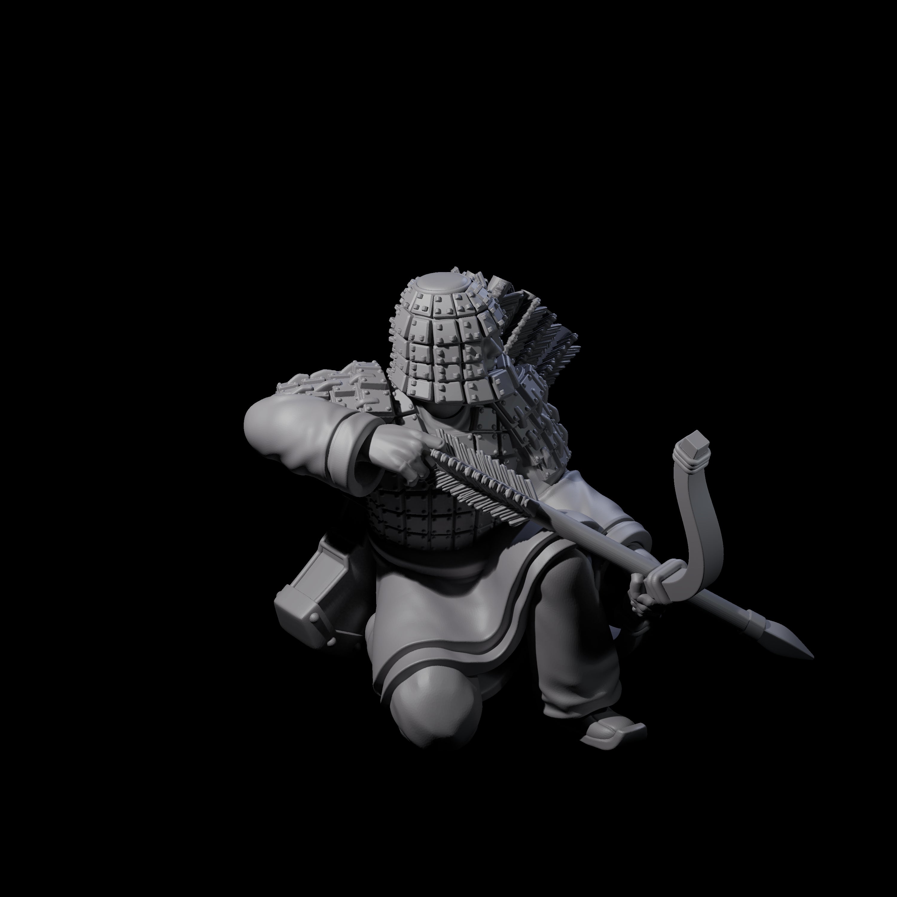 Chinese Dead Eye Terracotta Archer K Miniature for Dungeons and Dragons, Pathfinder or other TTRPGs