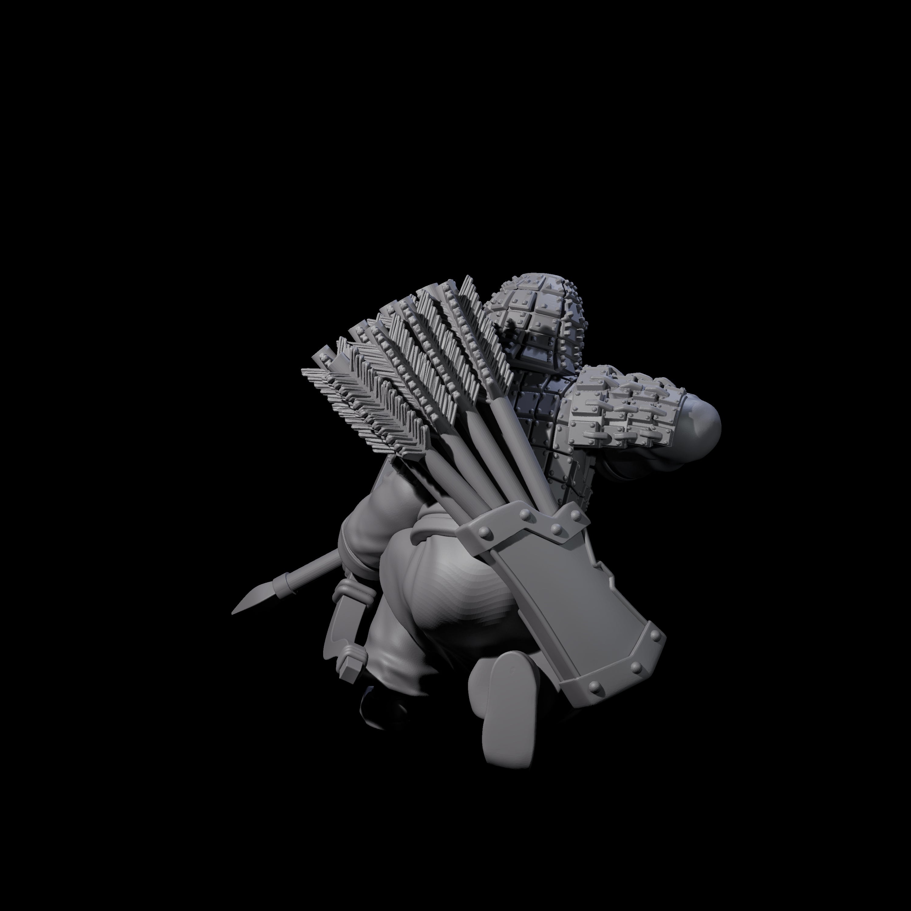 Chinese Dead Eye Terracotta Archer K Miniature for Dungeons and Dragons, Pathfinder or other TTRPGs