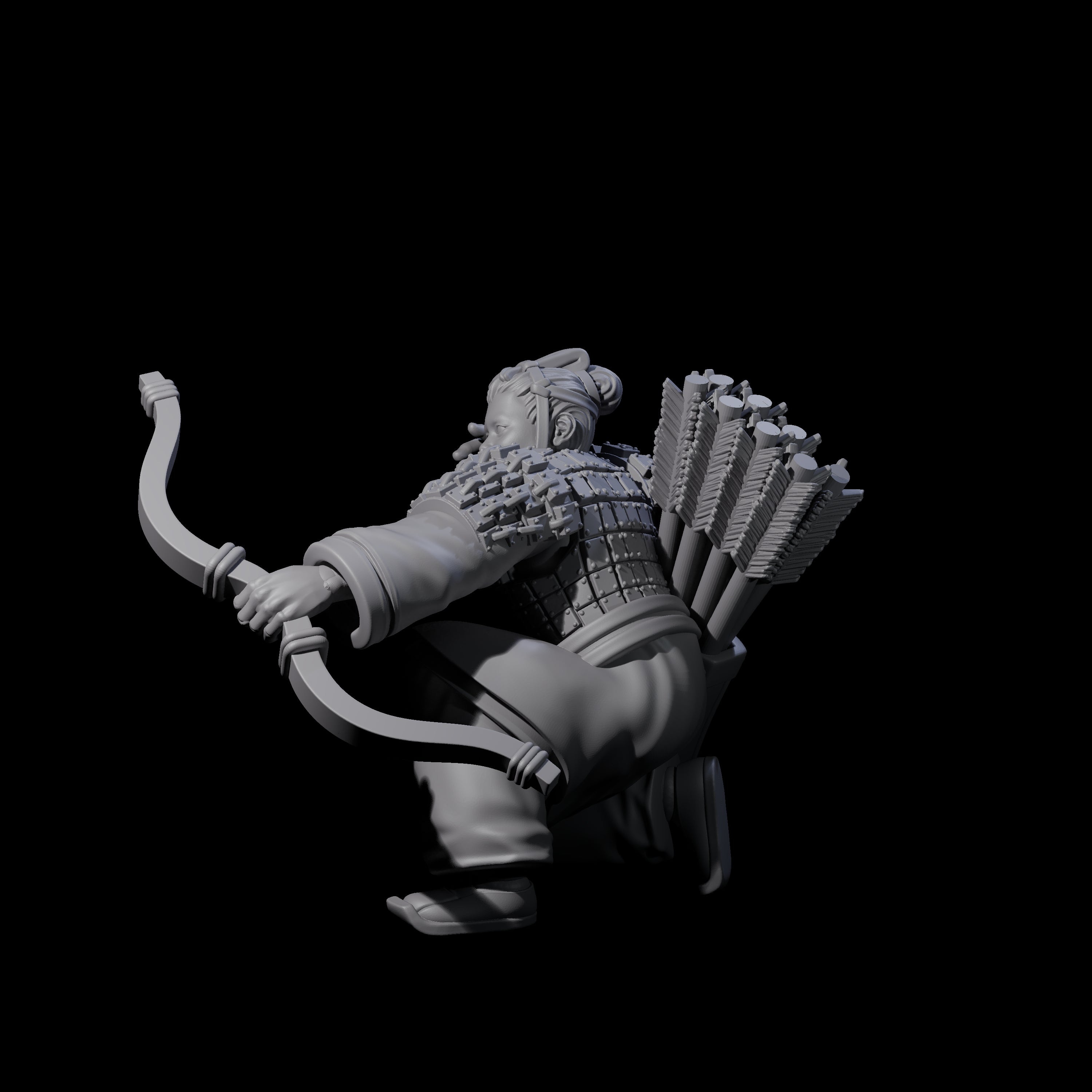 Chinese Dead Eye Terracotta Archer L Miniature for Dungeons and Dragons, Pathfinder or other TTRPGs