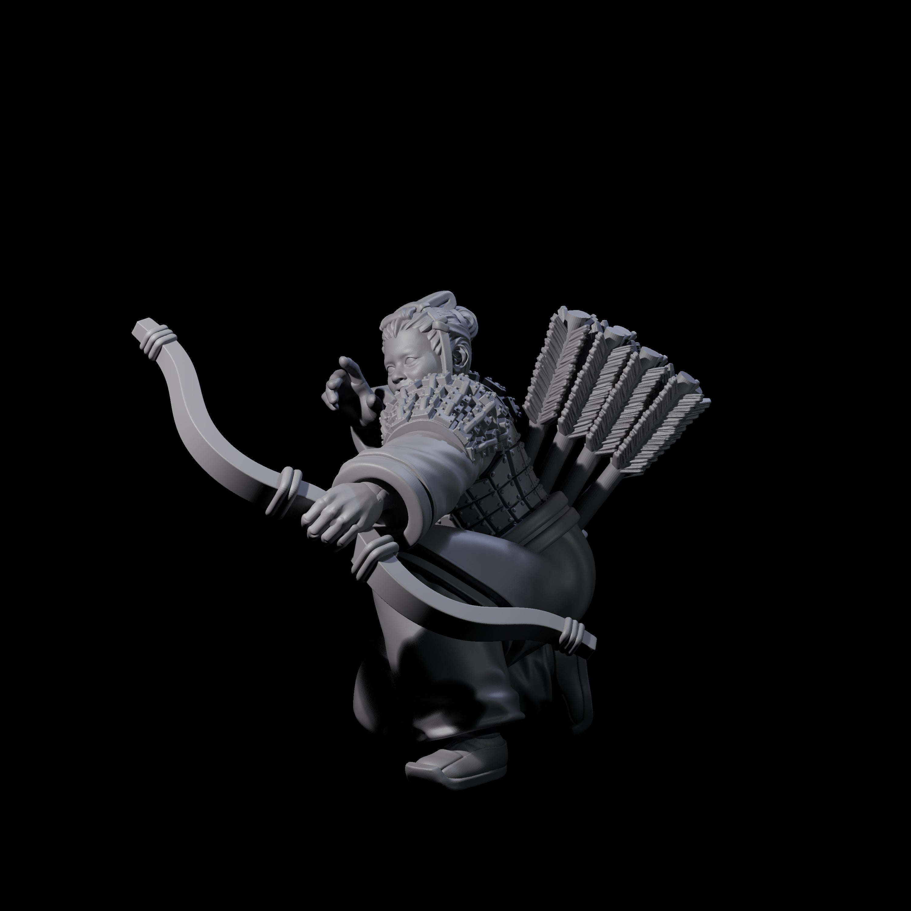 Chinese Dead Eye Terracotta Archer L Miniature for Dungeons and Dragons, Pathfinder or other TTRPGs