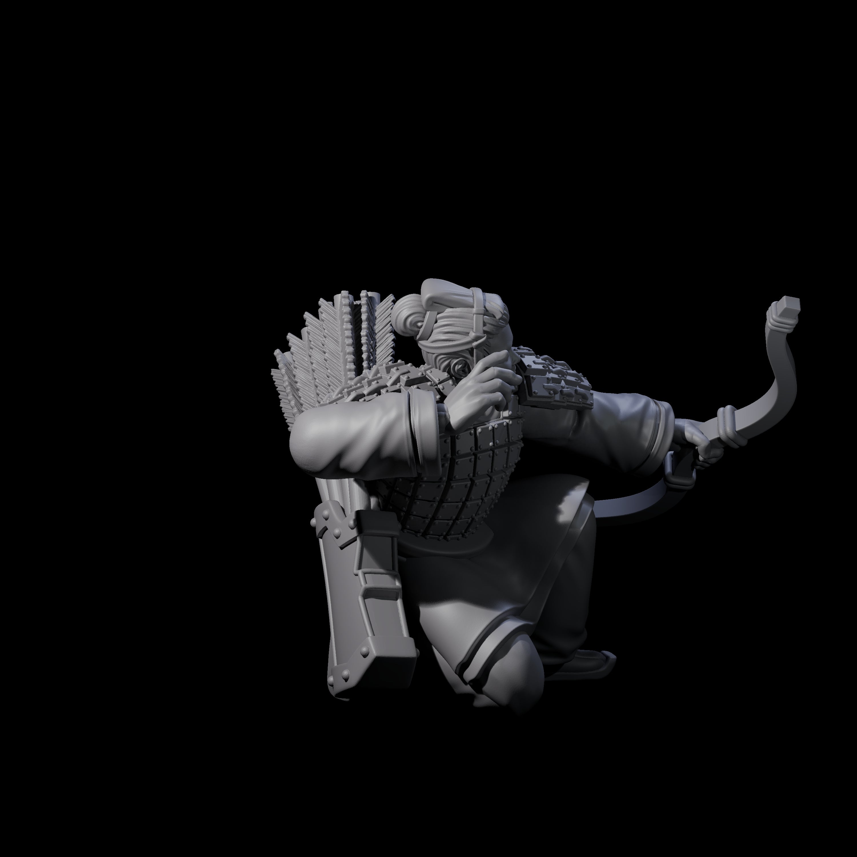 Chinese Dead Eye Terracotta Archer L Miniature for Dungeons and Dragons, Pathfinder or other TTRPGs