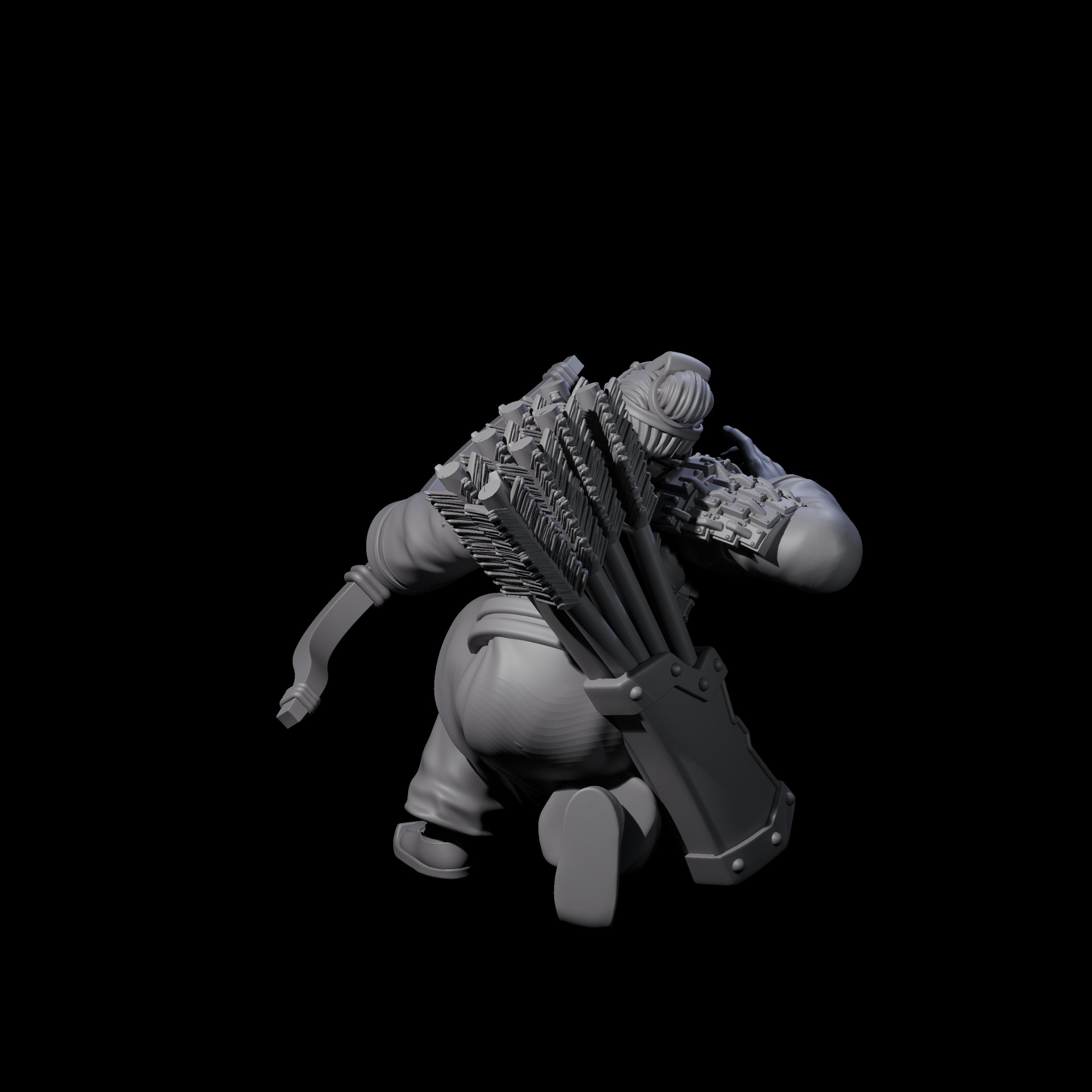 Chinese Dead Eye Terracotta Archer L Miniature for Dungeons and Dragons, Pathfinder or other TTRPGs