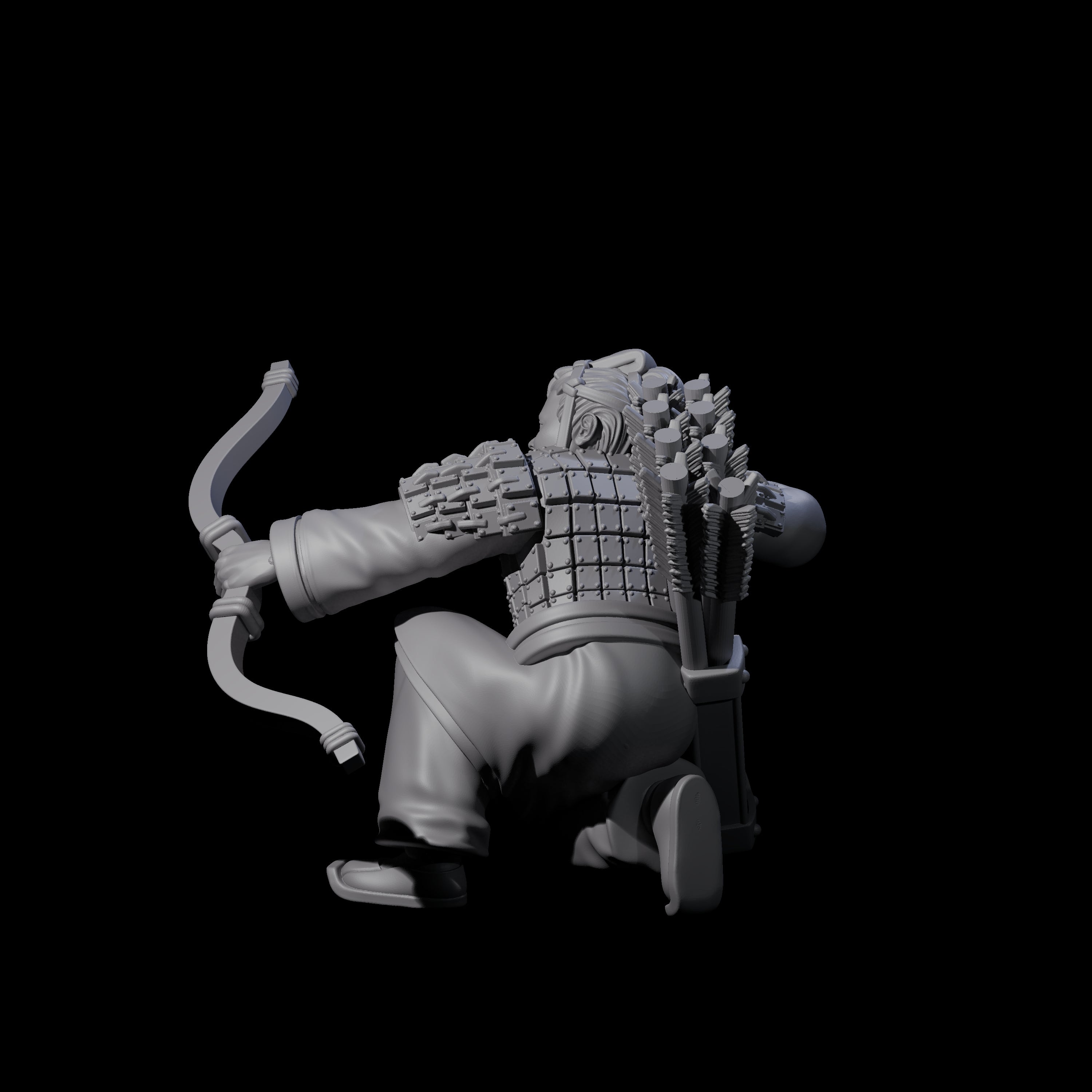 Chinese Dead Eye Terracotta Archer L Miniature for Dungeons and Dragons, Pathfinder or other TTRPGs