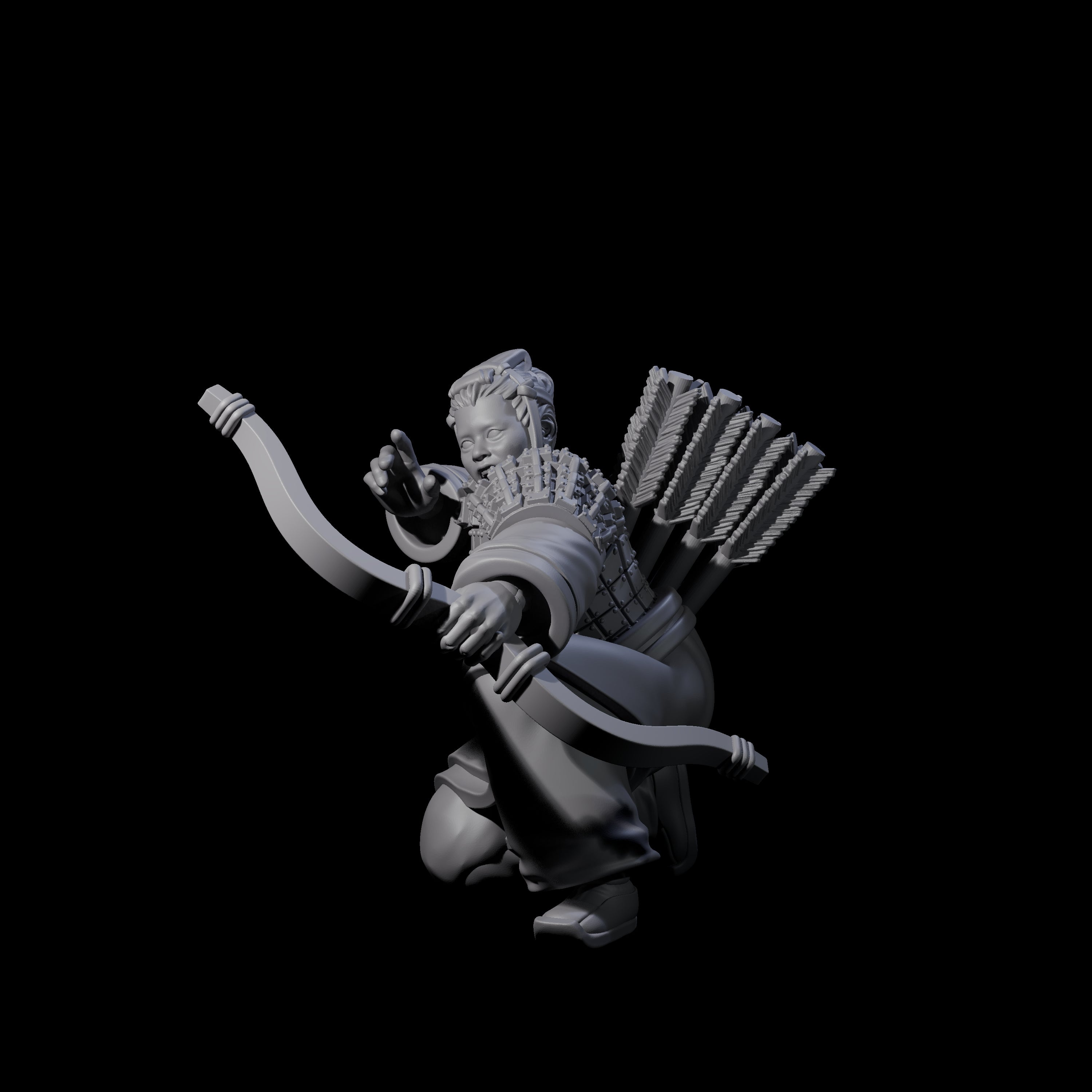 Chinese Dead Eye Terracotta Archer L Miniature for Dungeons and Dragons, Pathfinder or other TTRPGs
