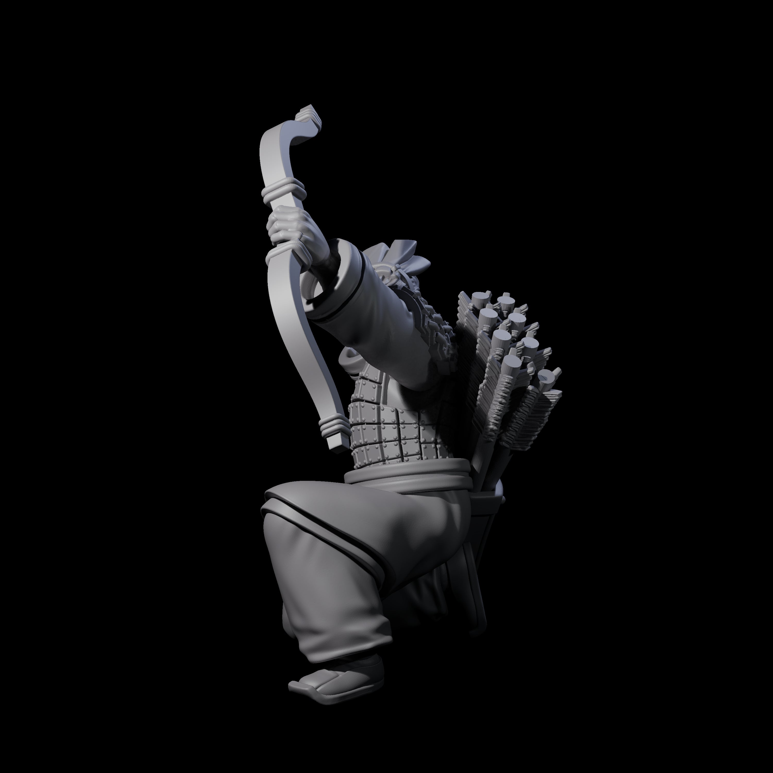 Chinese Dead Eye Terracotta Archer M Miniature for Dungeons and Dragons, Pathfinder or other TTRPGs