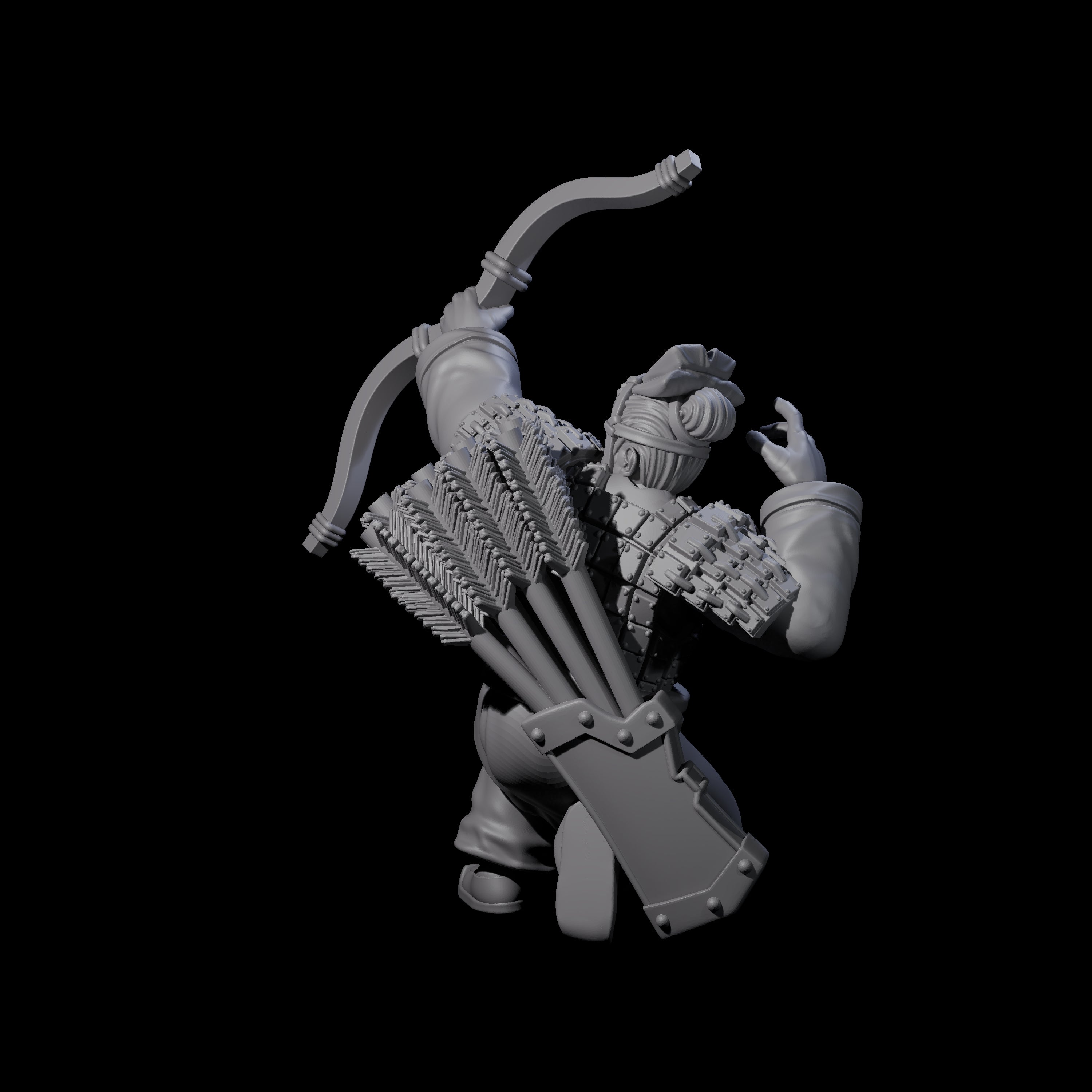 Chinese Dead Eye Terracotta Archer M Miniature for Dungeons and Dragons, Pathfinder or other TTRPGs