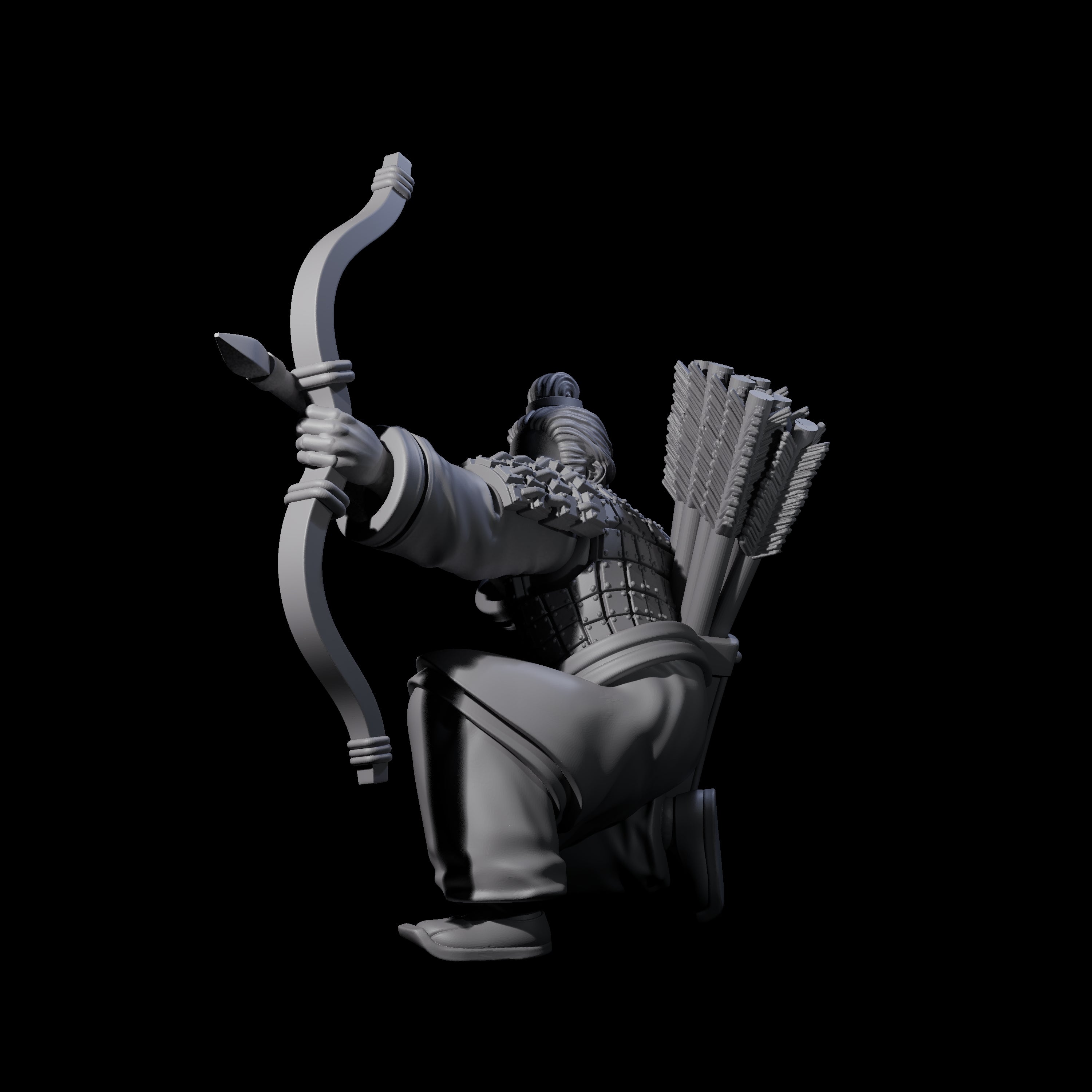Chinese Dead Eye Terracotta Archer N Miniature for Dungeons and Dragons, Pathfinder or other TTRPGs