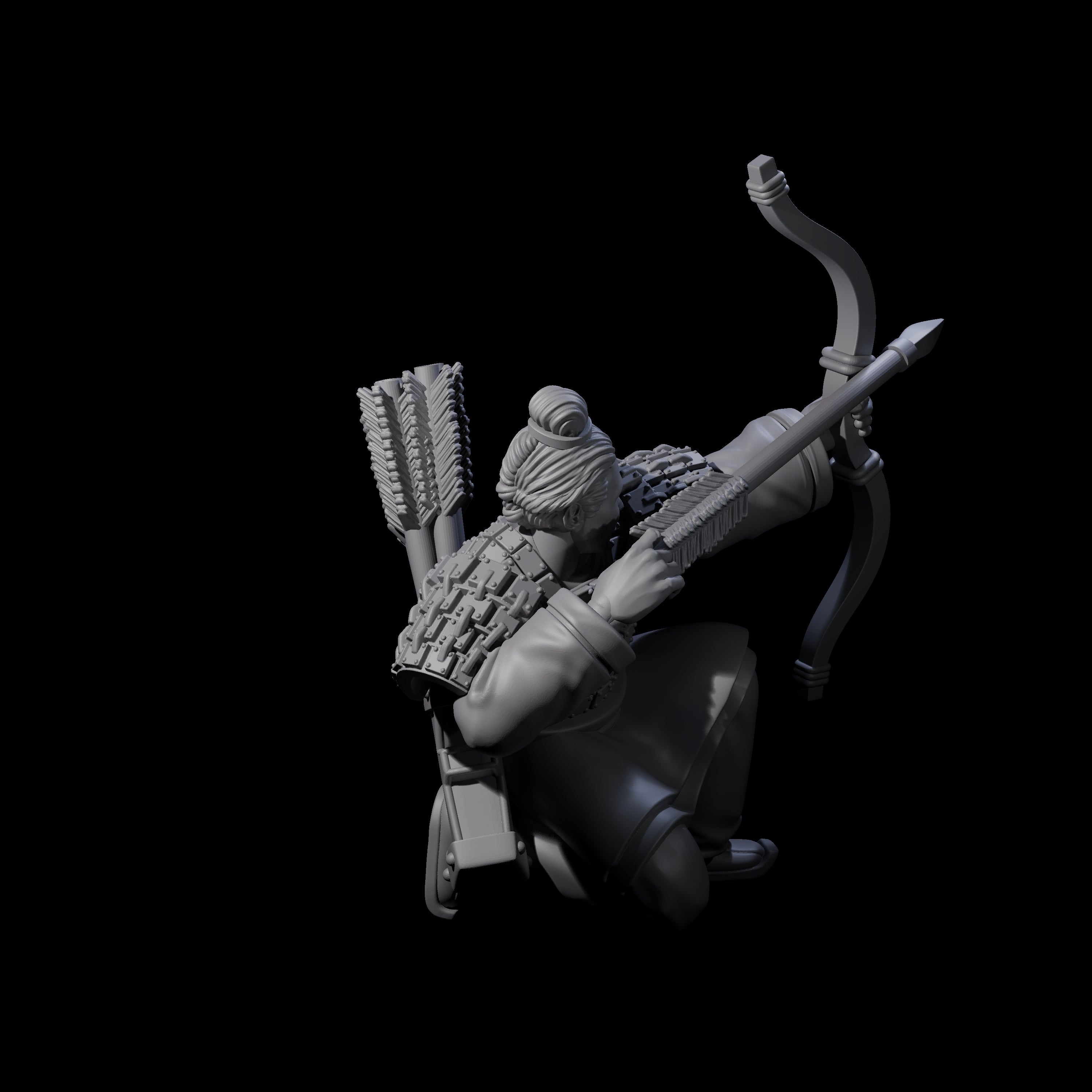 Chinese Dead Eye Terracotta Archer N Miniature for Dungeons and Dragons, Pathfinder or other TTRPGs