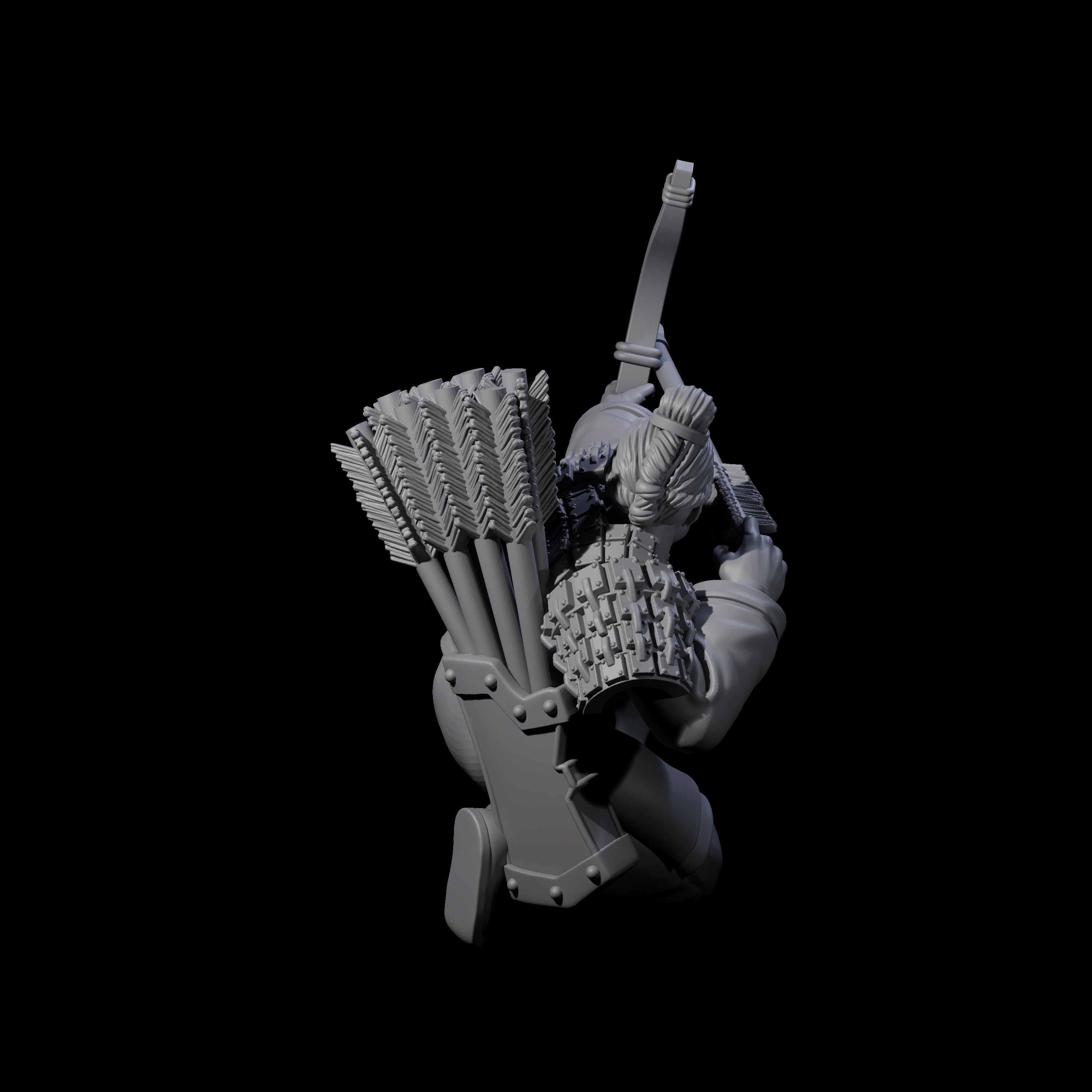 Chinese Dead Eye Terracotta Archer N Miniature for Dungeons and Dragons, Pathfinder or other TTRPGs