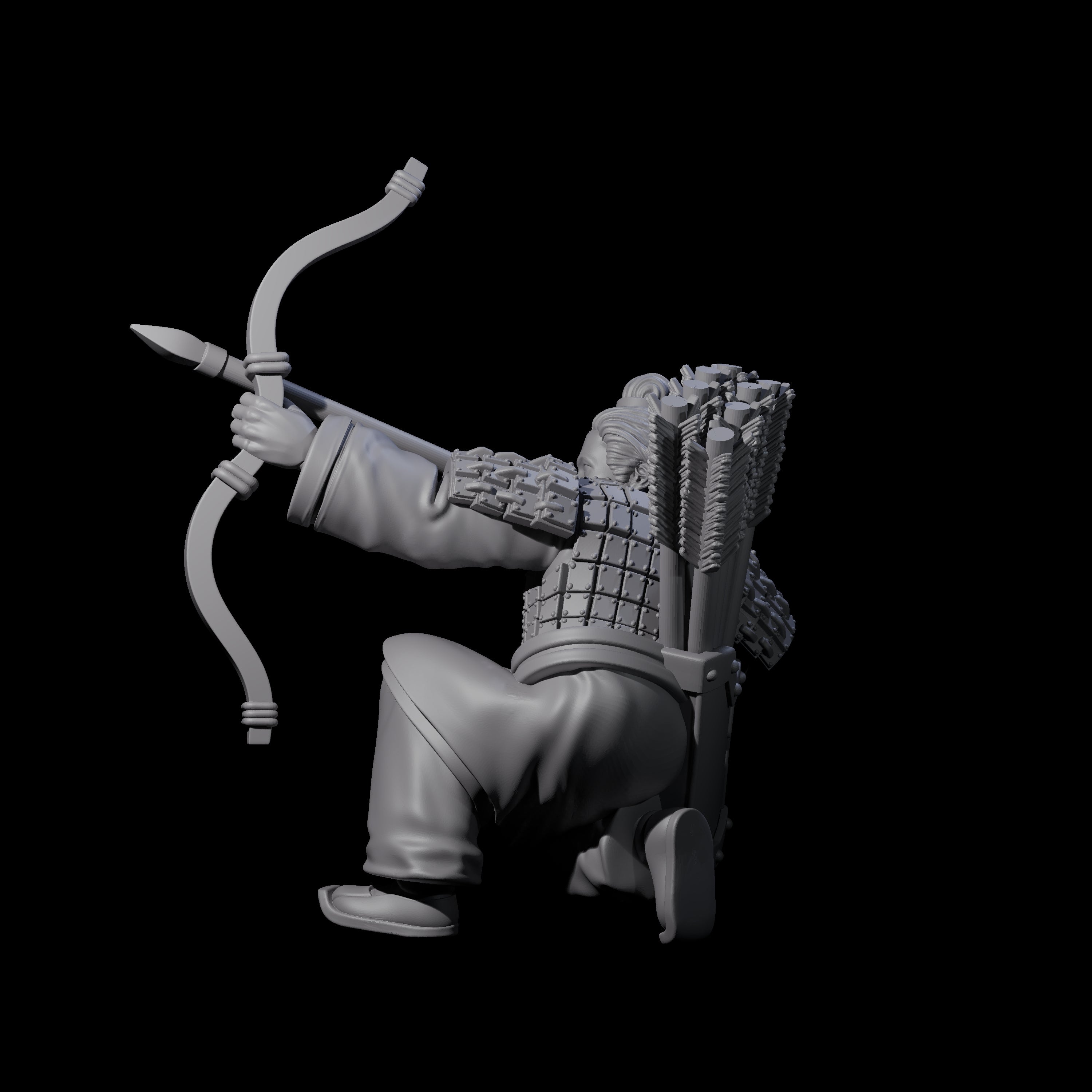 Chinese Dead Eye Terracotta Archer N Miniature for Dungeons and Dragons, Pathfinder or other TTRPGs