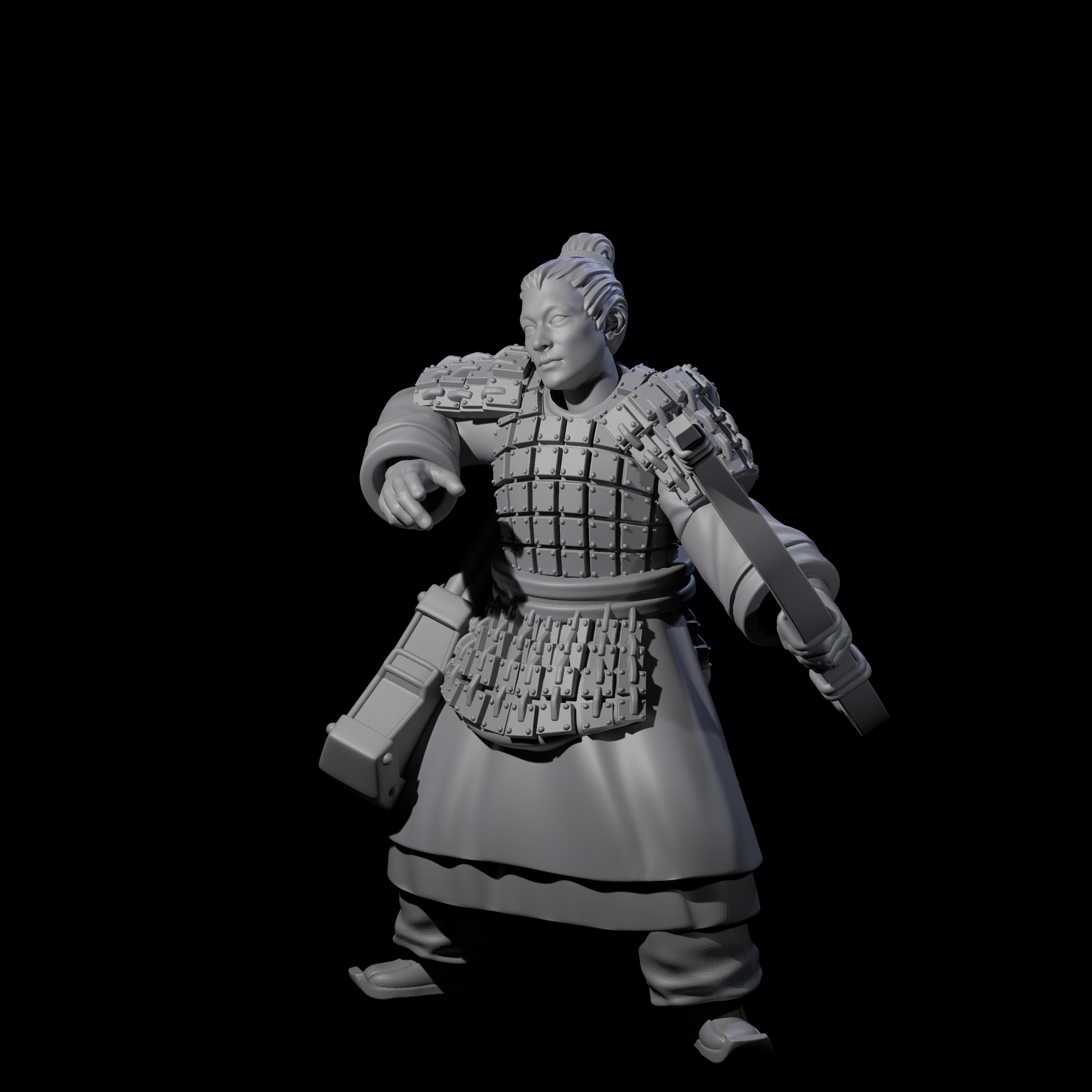 Chinese Dead Eye Terracotta Archer O Miniature for Dungeons and Dragons, Pathfinder or other TTRPGs