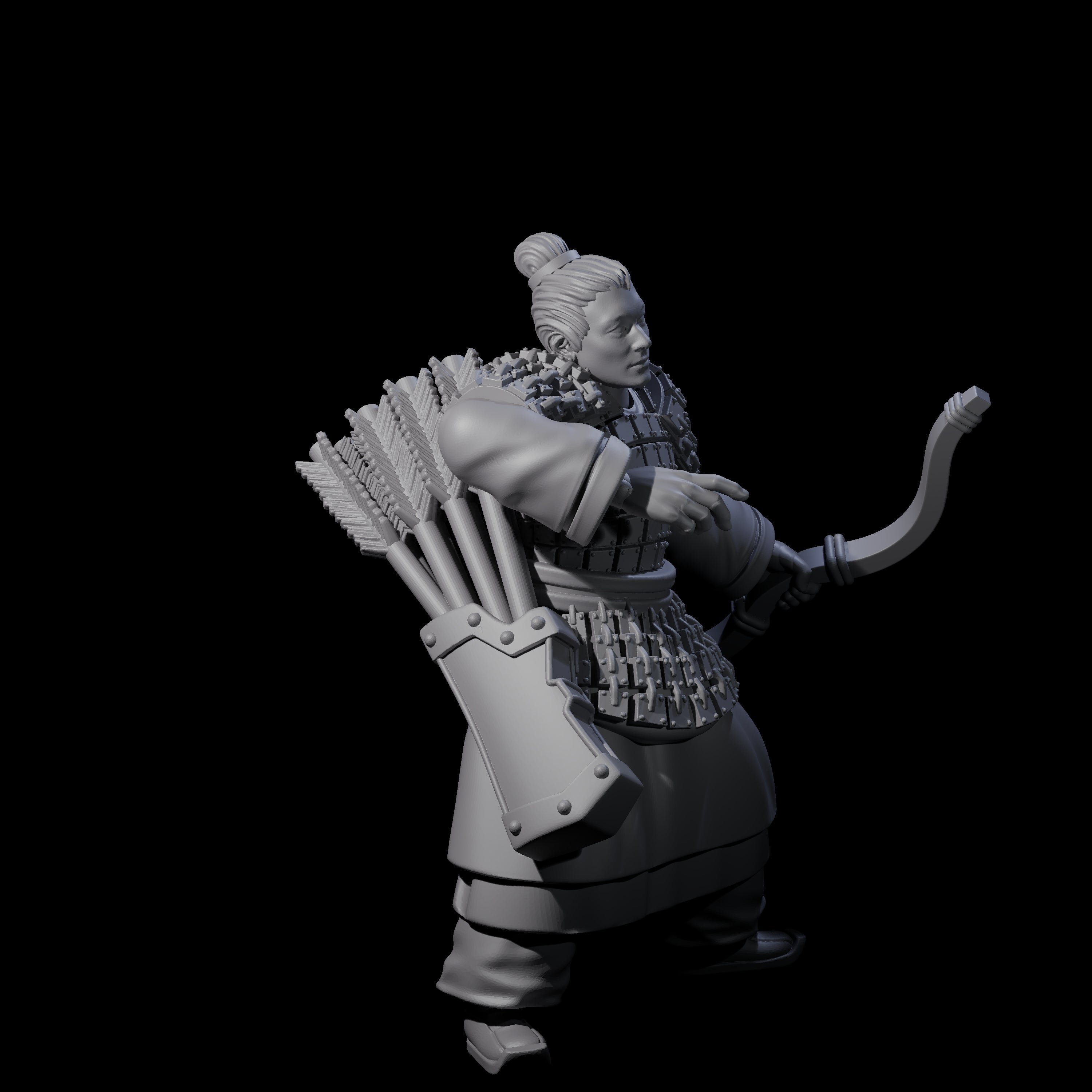 Chinese Dead Eye Terracotta Archer O Miniature for Dungeons and Dragons, Pathfinder or other TTRPGs