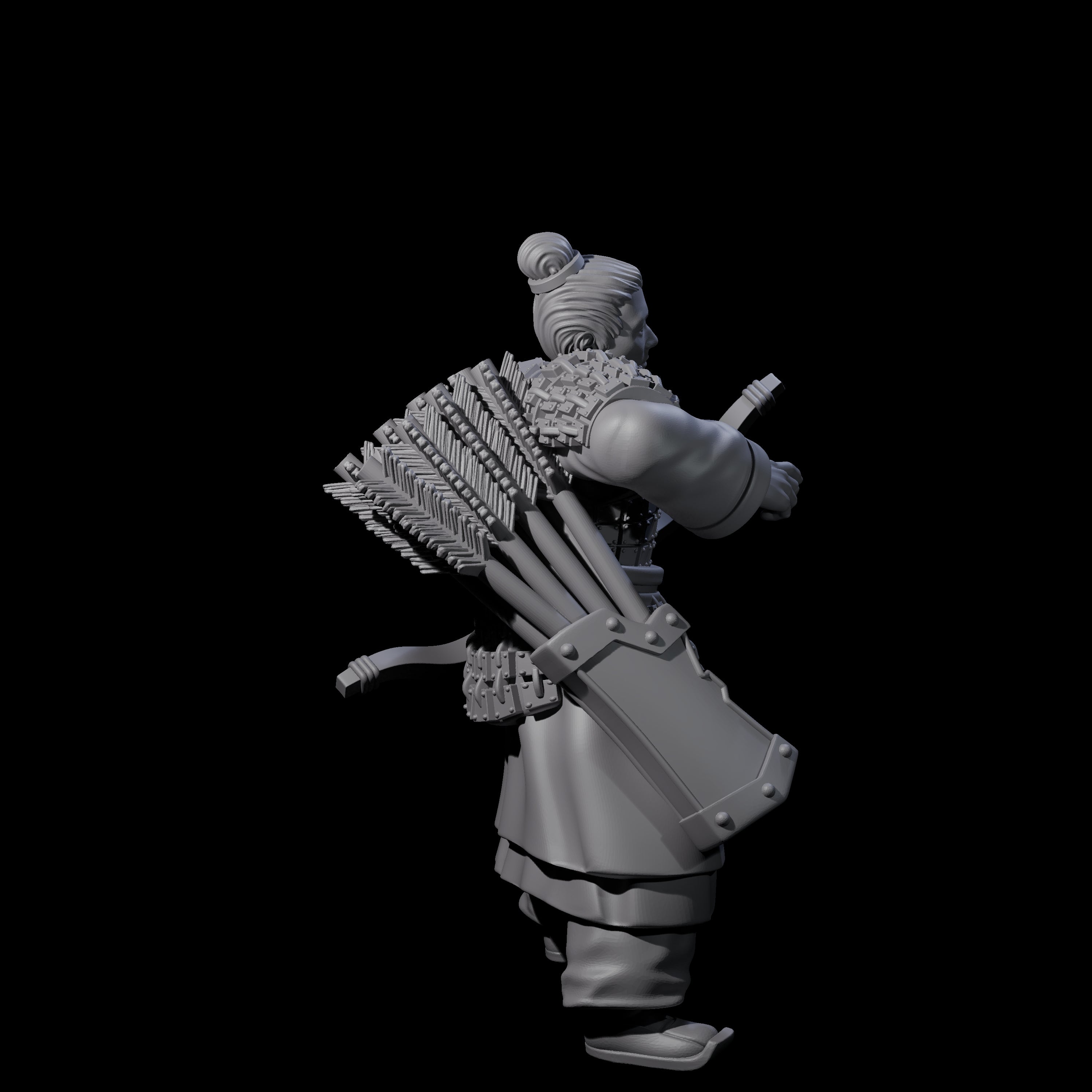 Chinese Dead Eye Terracotta Archer O Miniature for Dungeons and Dragons, Pathfinder or other TTRPGs