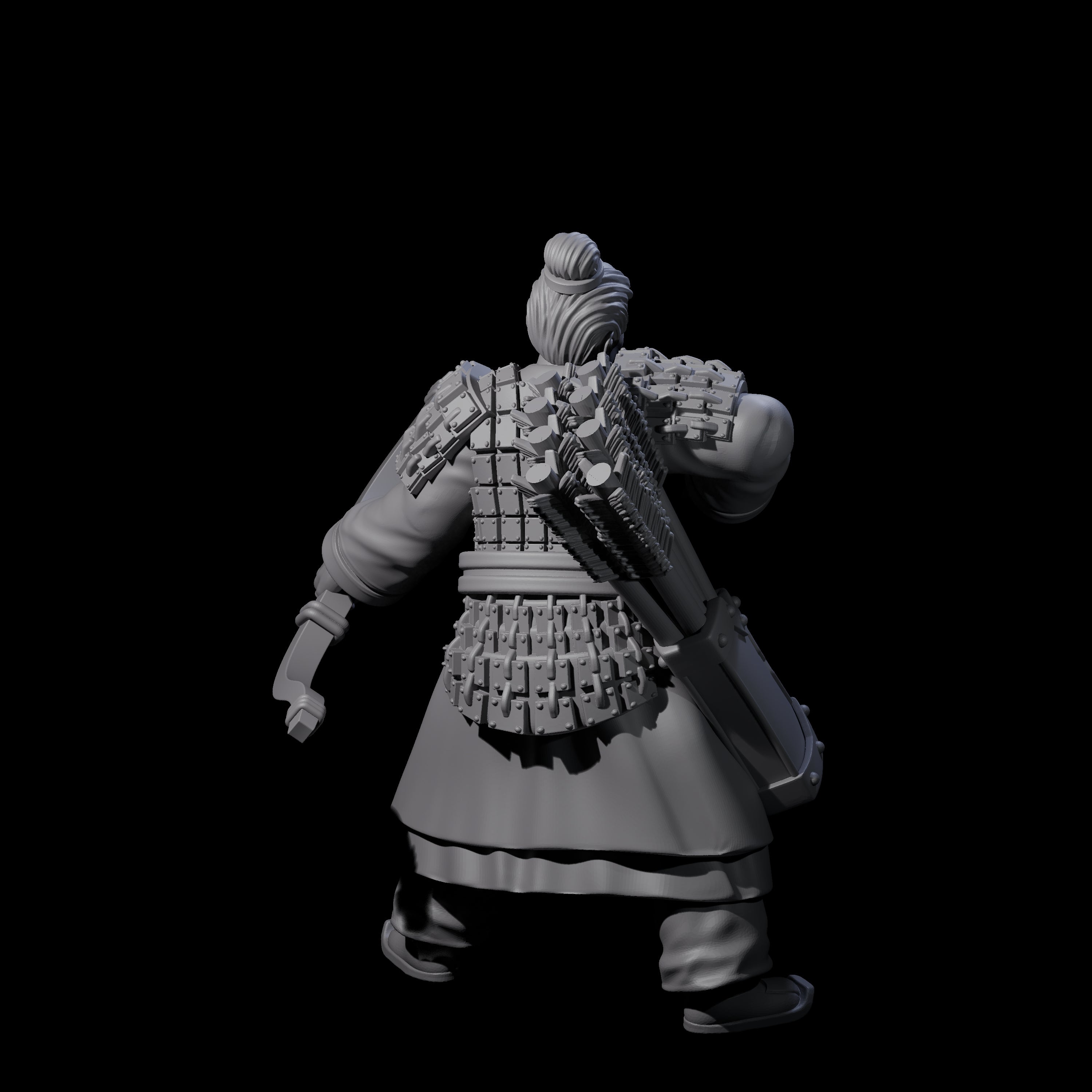 Chinese Dead Eye Terracotta Archer O Miniature for Dungeons and Dragons, Pathfinder or other TTRPGs