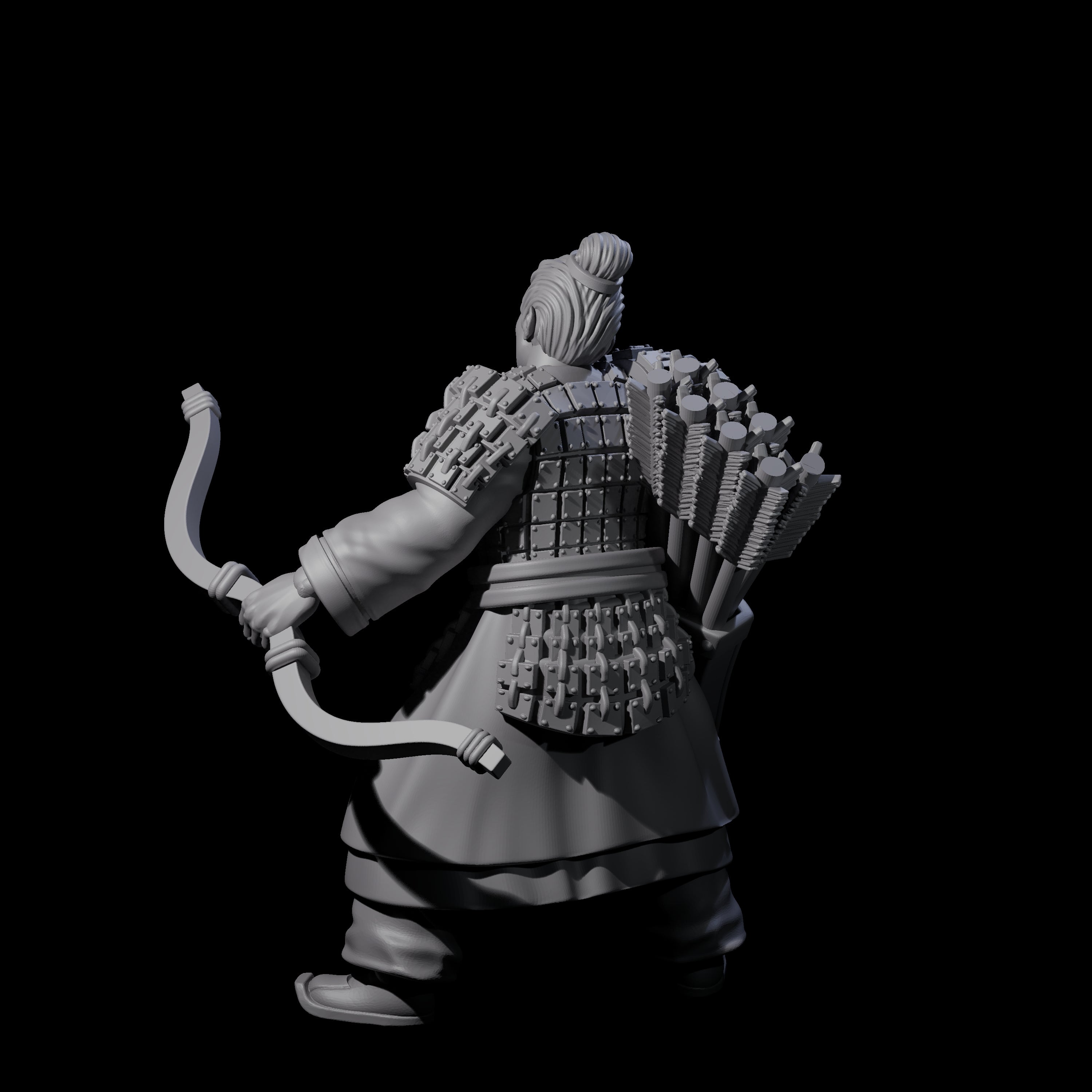 Chinese Dead Eye Terracotta Archer O Miniature for Dungeons and Dragons, Pathfinder or other TTRPGs