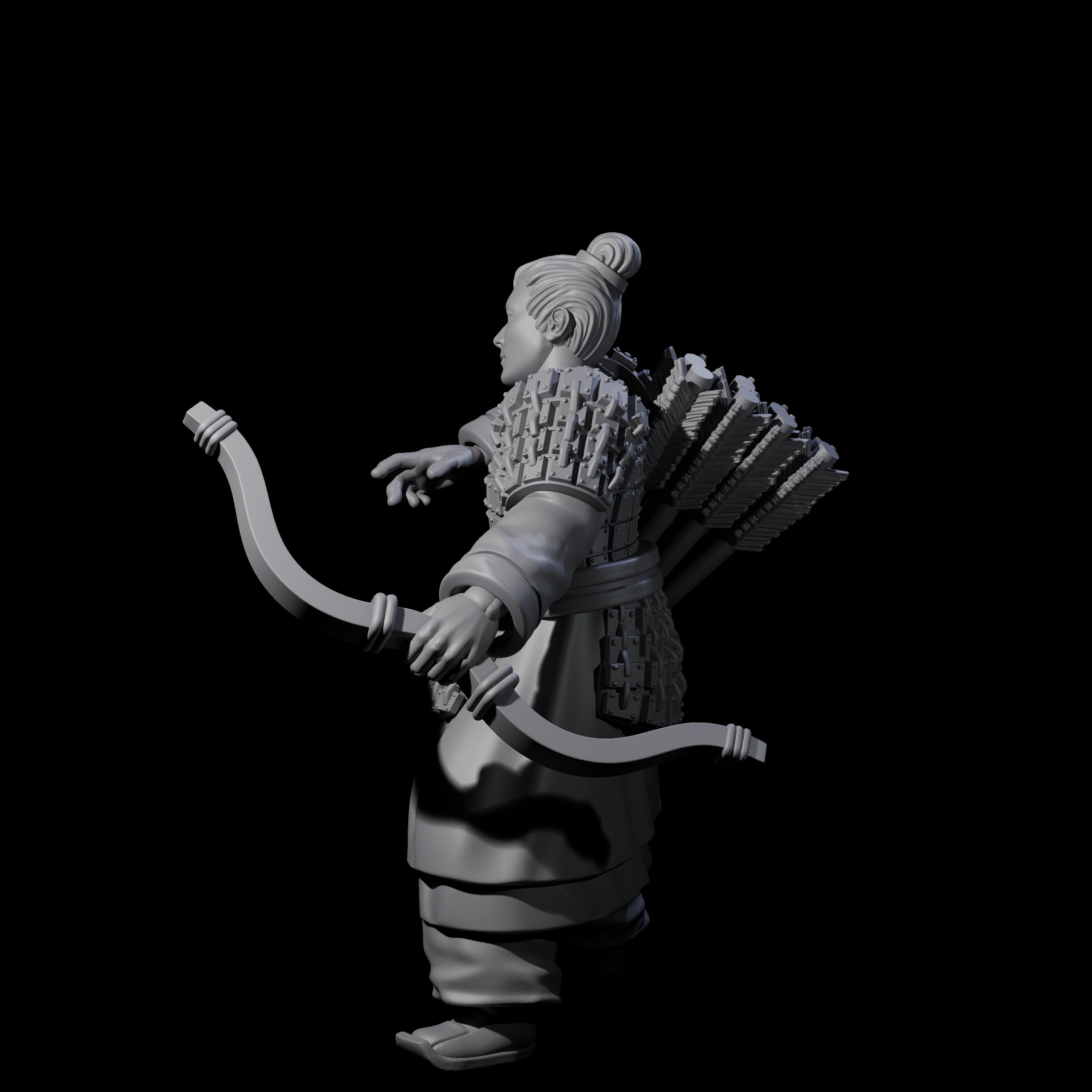 Chinese Dead Eye Terracotta Archer O Miniature for Dungeons and Dragons, Pathfinder or other TTRPGs