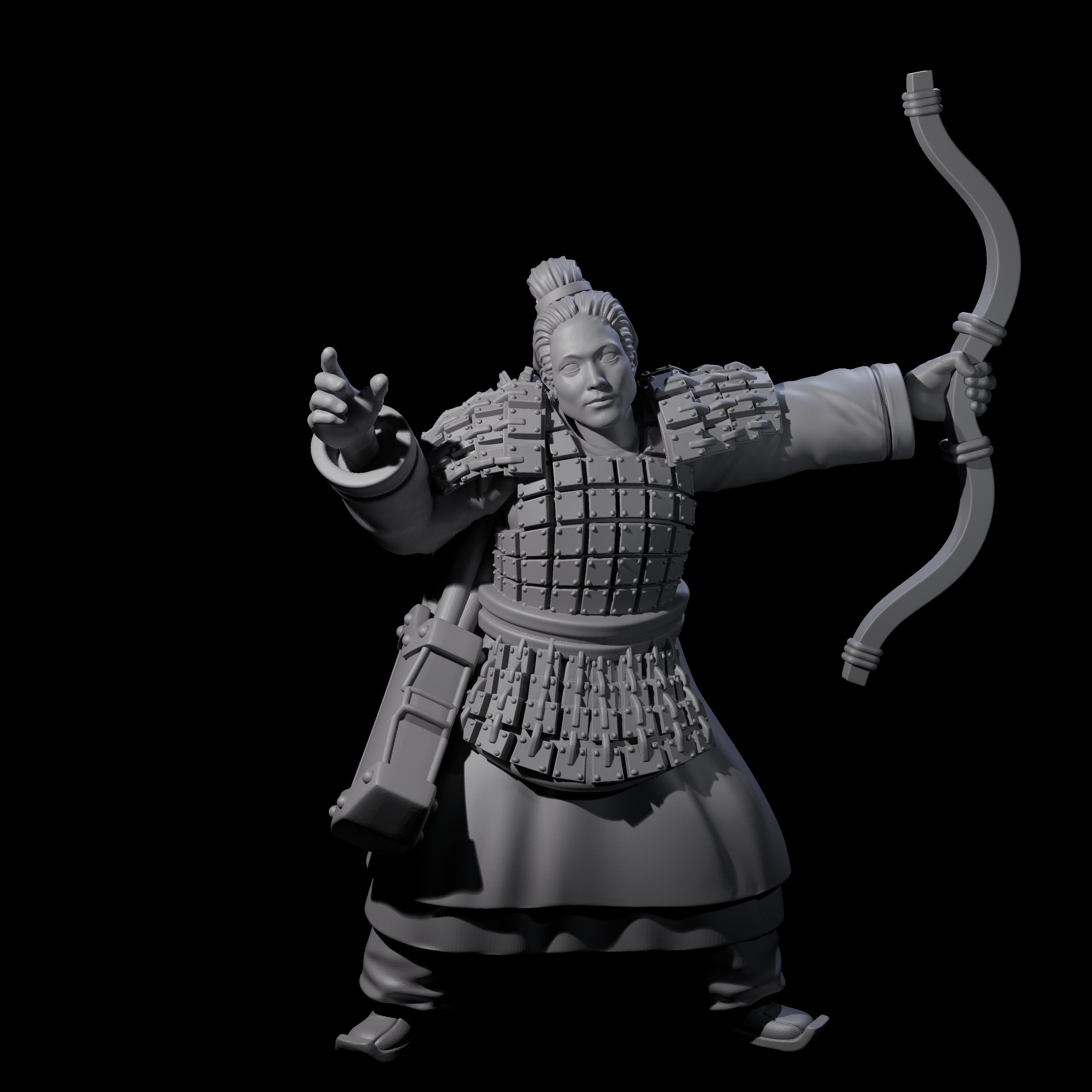Chinese Dead Eye Terracotta Archers Miniature for Dungeons and Dragons, Pathfinder or other TTRPGs