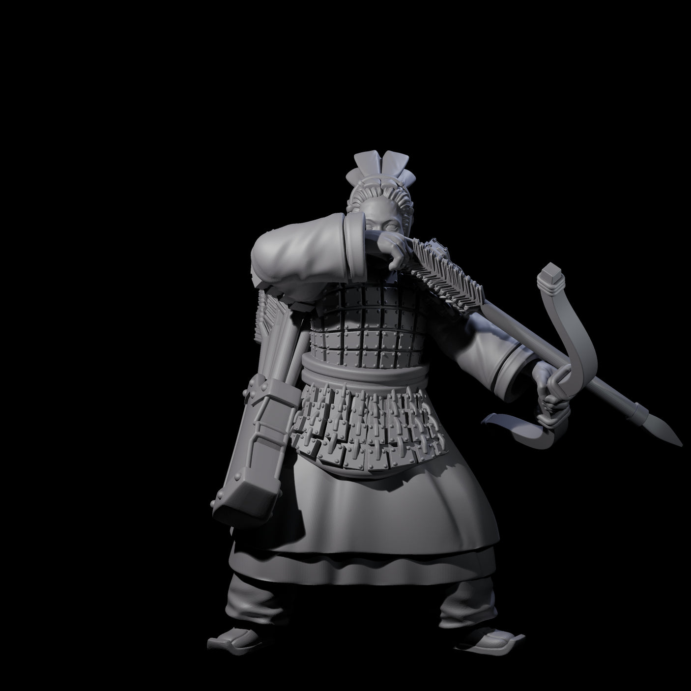 Chinese Dead Eye Terracotta Archers Miniature for Dungeons and Dragons, Pathfinder or other TTRPGs