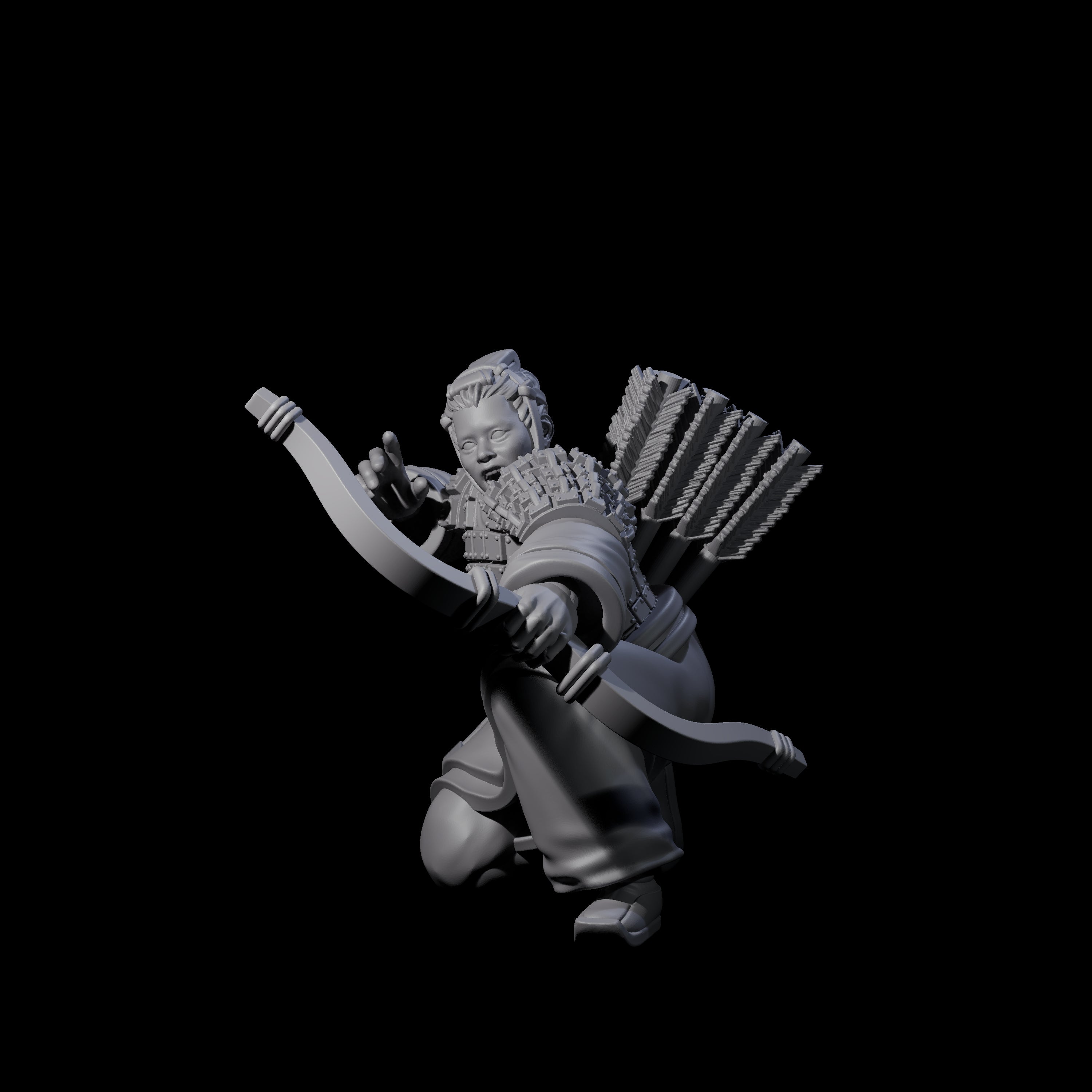 Chinese Dead Eye Terracotta Archers Miniature for Dungeons and Dragons, Pathfinder or other TTRPGs