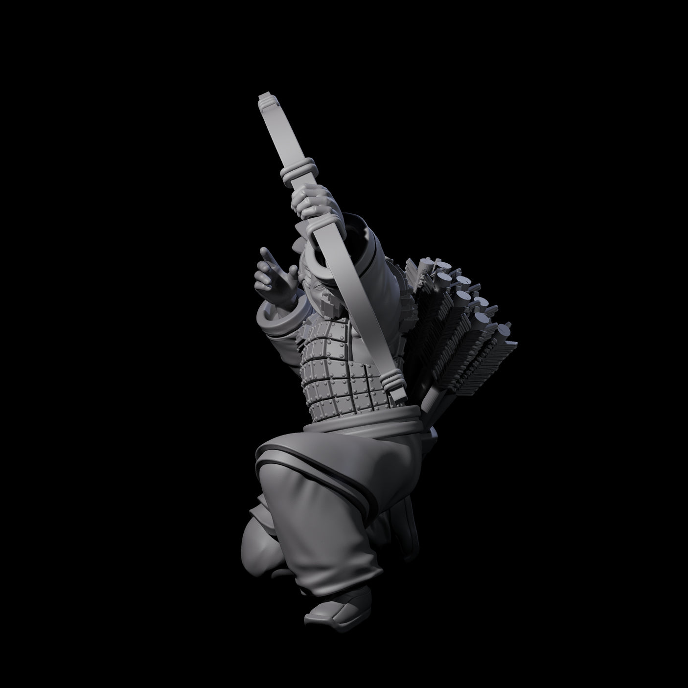 Chinese Dead Eye Terracotta Archers Miniature for Dungeons and Dragons, Pathfinder or other TTRPGs