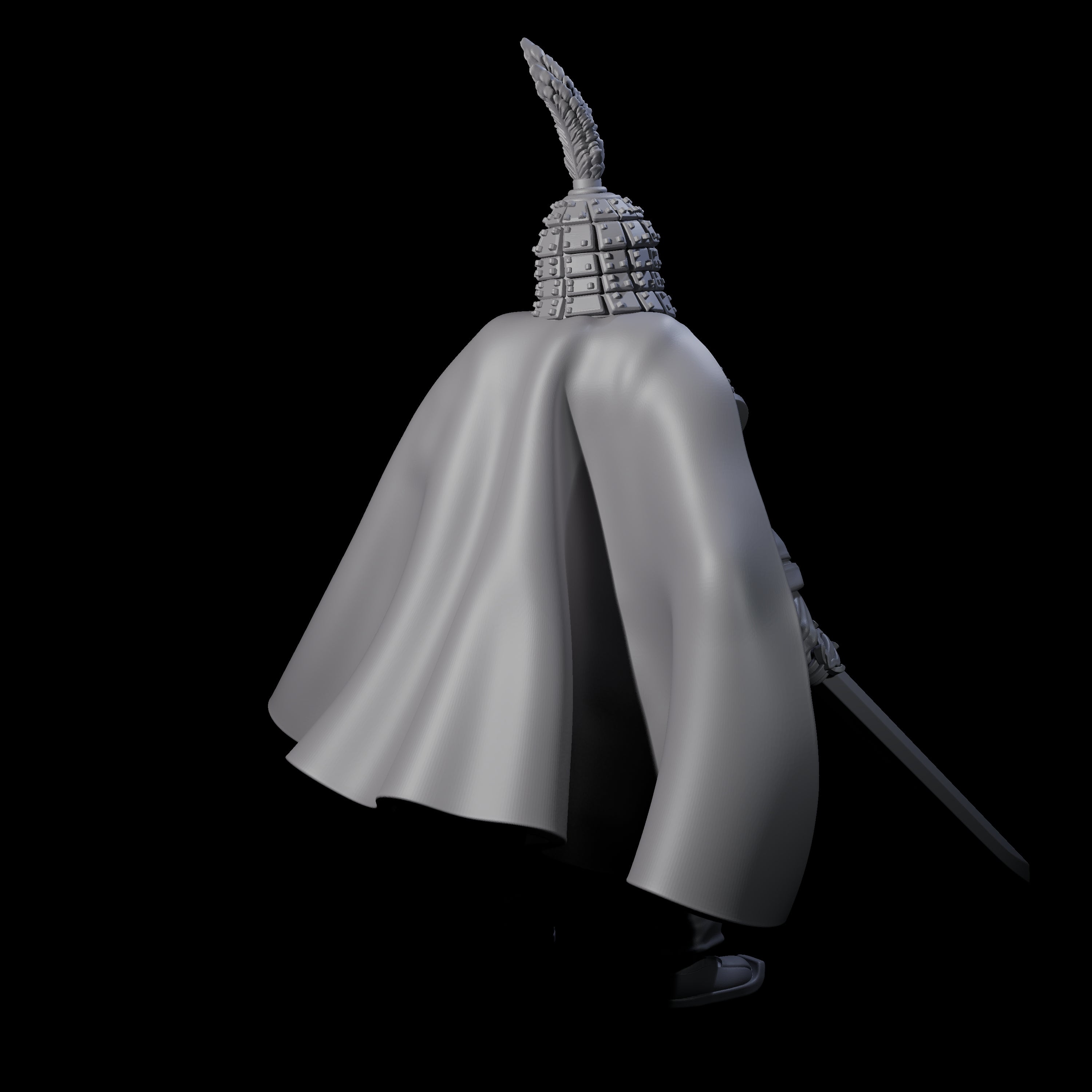 Chinese Stoic Human Captain Miniature for Dungeons and Dragons, Pathfinder or other TTRPGs