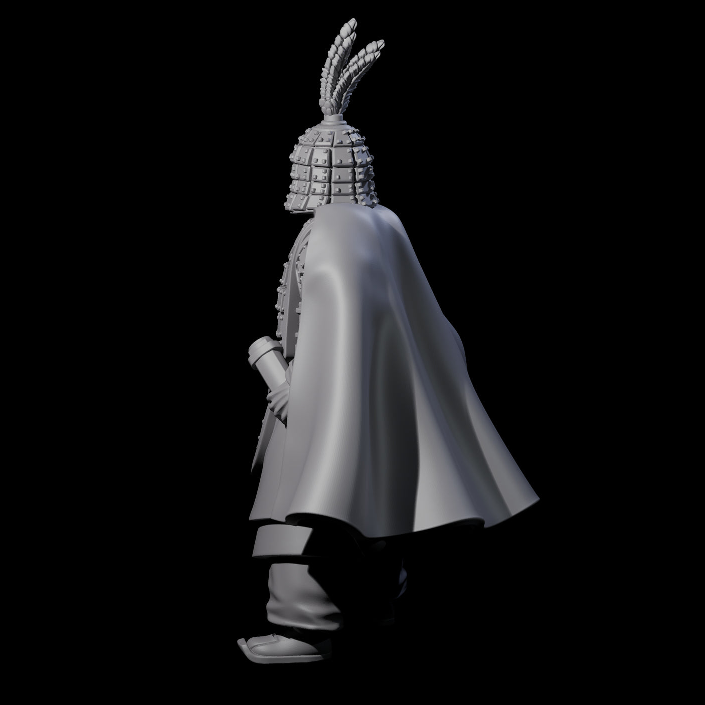 Chinese Stoic Human Captain Miniature for Dungeons and Dragons, Pathfinder or other TTRPGs