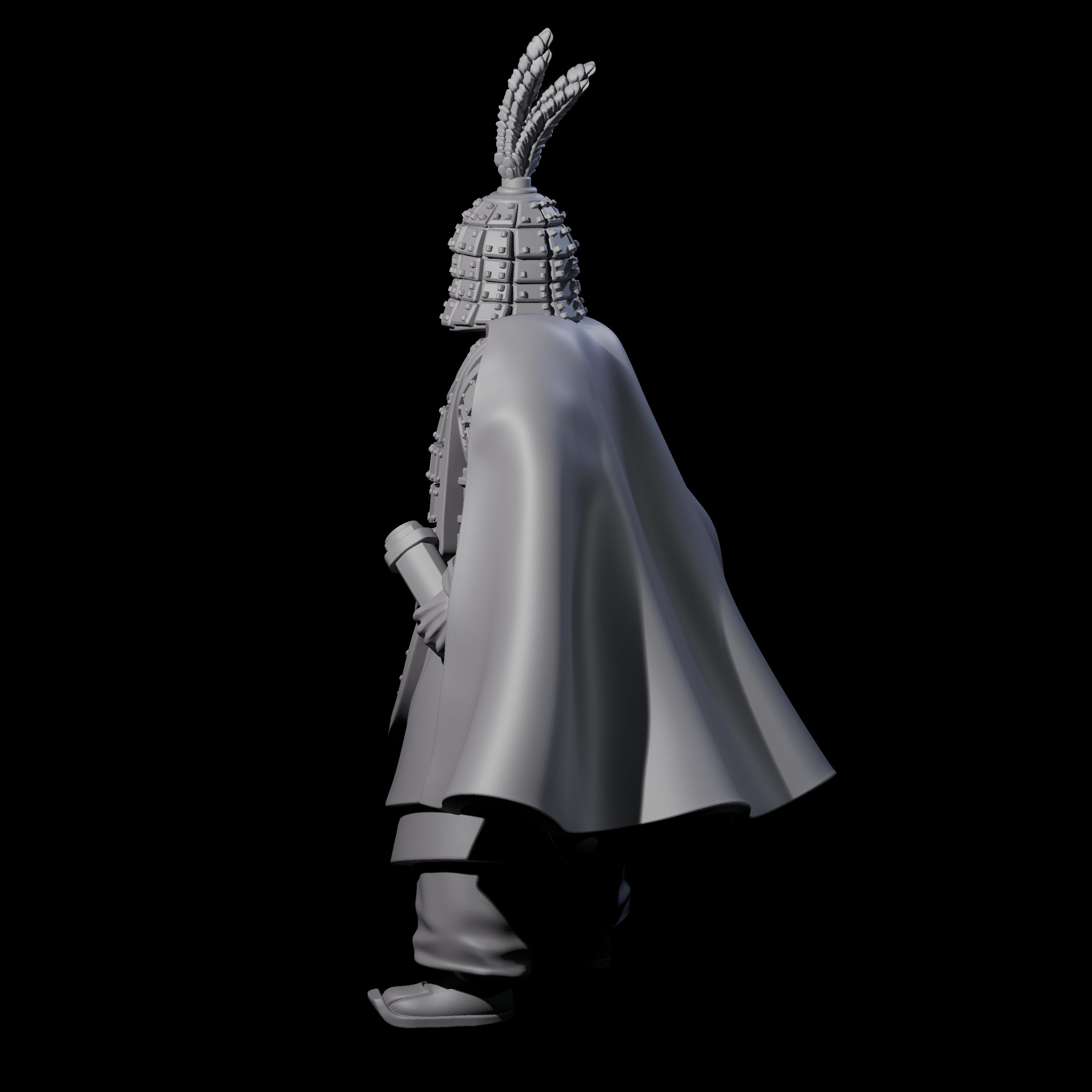 Chinese Stoic Human Captain Miniature for Dungeons and Dragons, Pathfinder or other TTRPGs