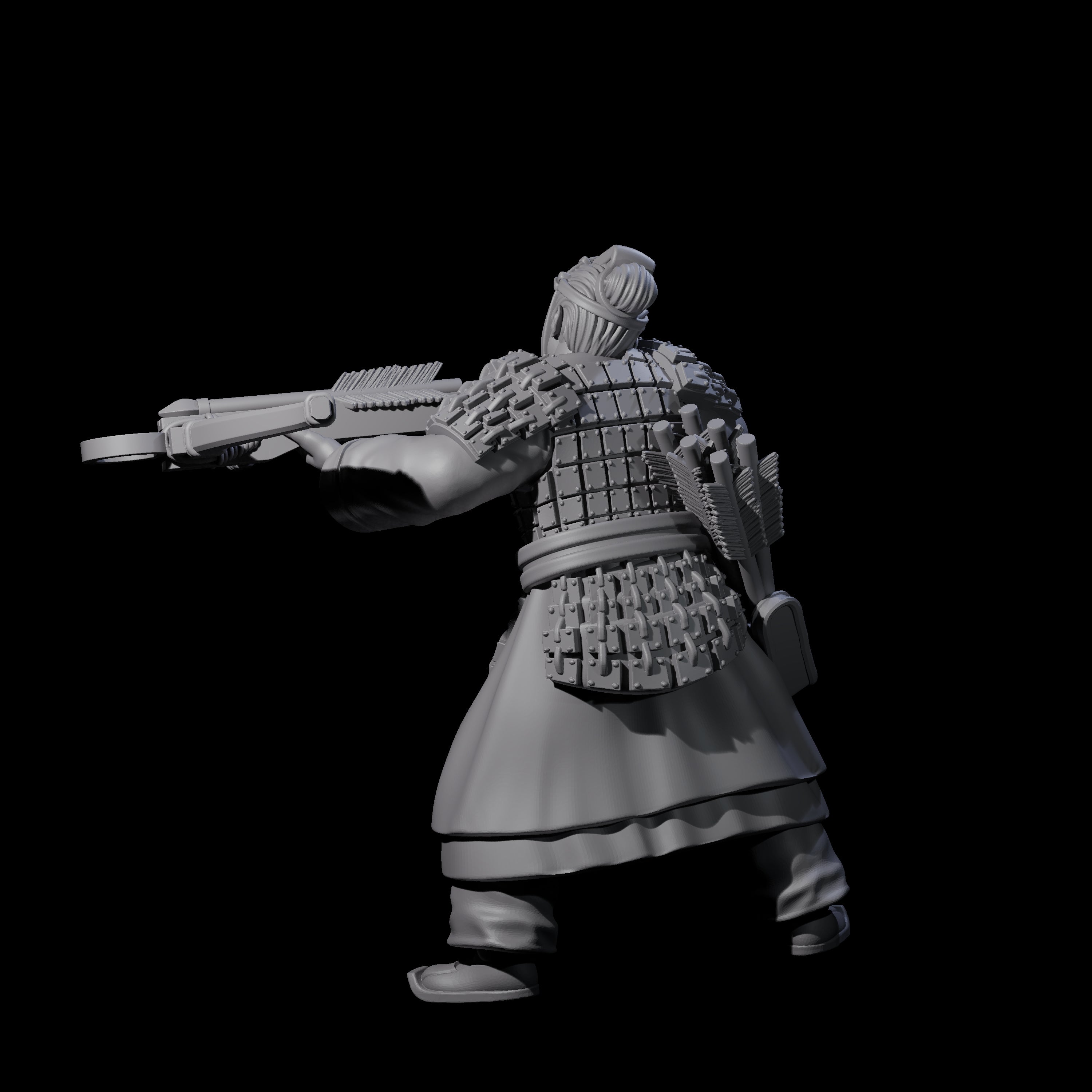 Chinese Terracotta Crossbowman B Miniature for Dungeons and Dragons, Pathfinder or other TTRPGs