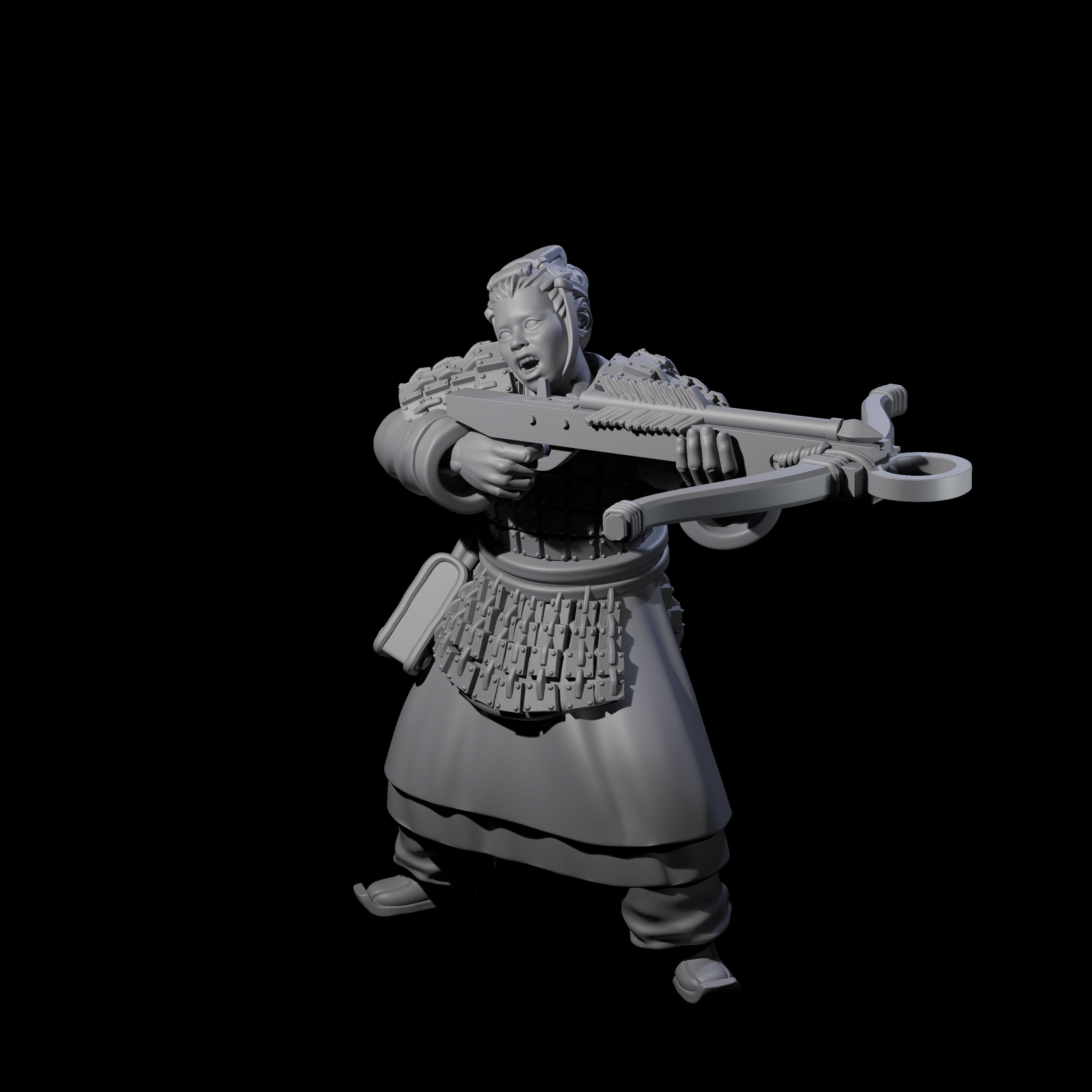 Chinese Terracotta Crossbowman B Miniature for Dungeons and Dragons, Pathfinder or other TTRPGs