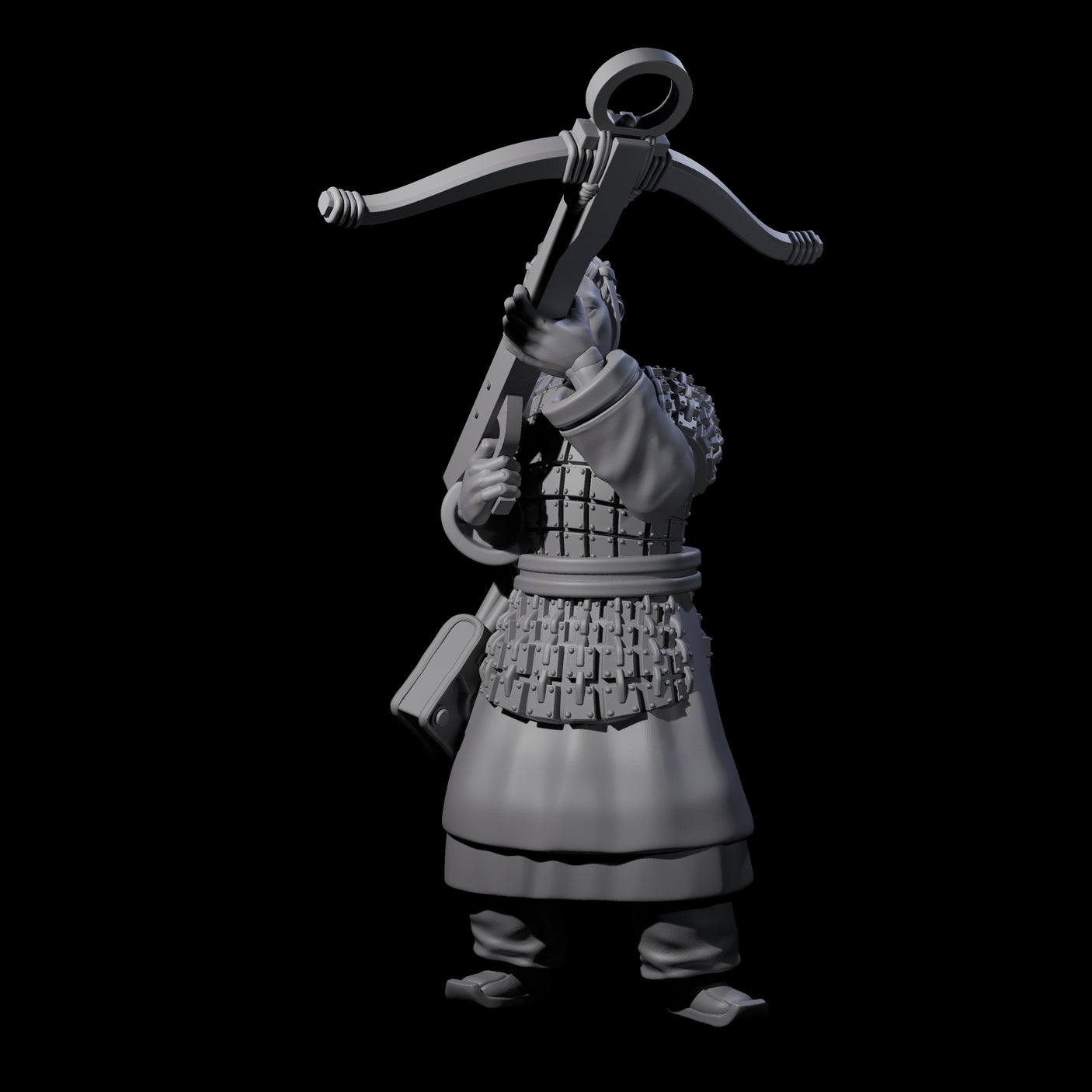 Chinese Terracotta Crossbowman F Miniature for Dungeons and Dragons, Pathfinder or other TTRPGs