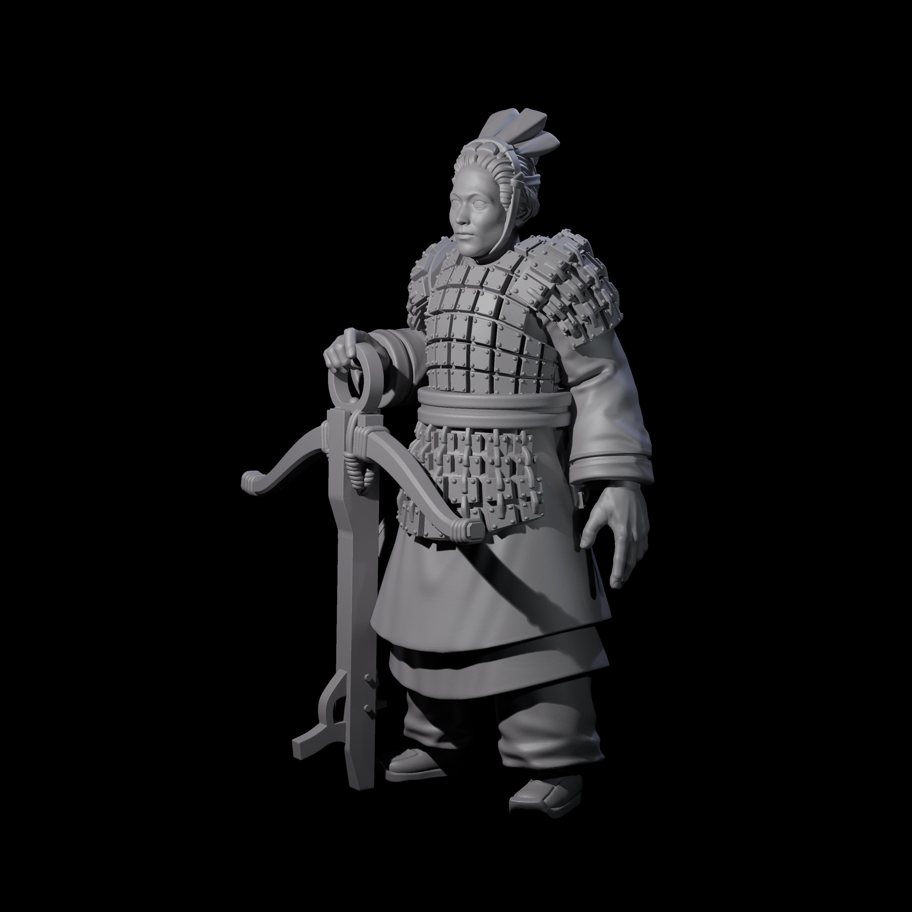 Chinese Terracotta Crossbowman I Miniature for Dungeons and Dragons, Pathfinder or other TTRPGs