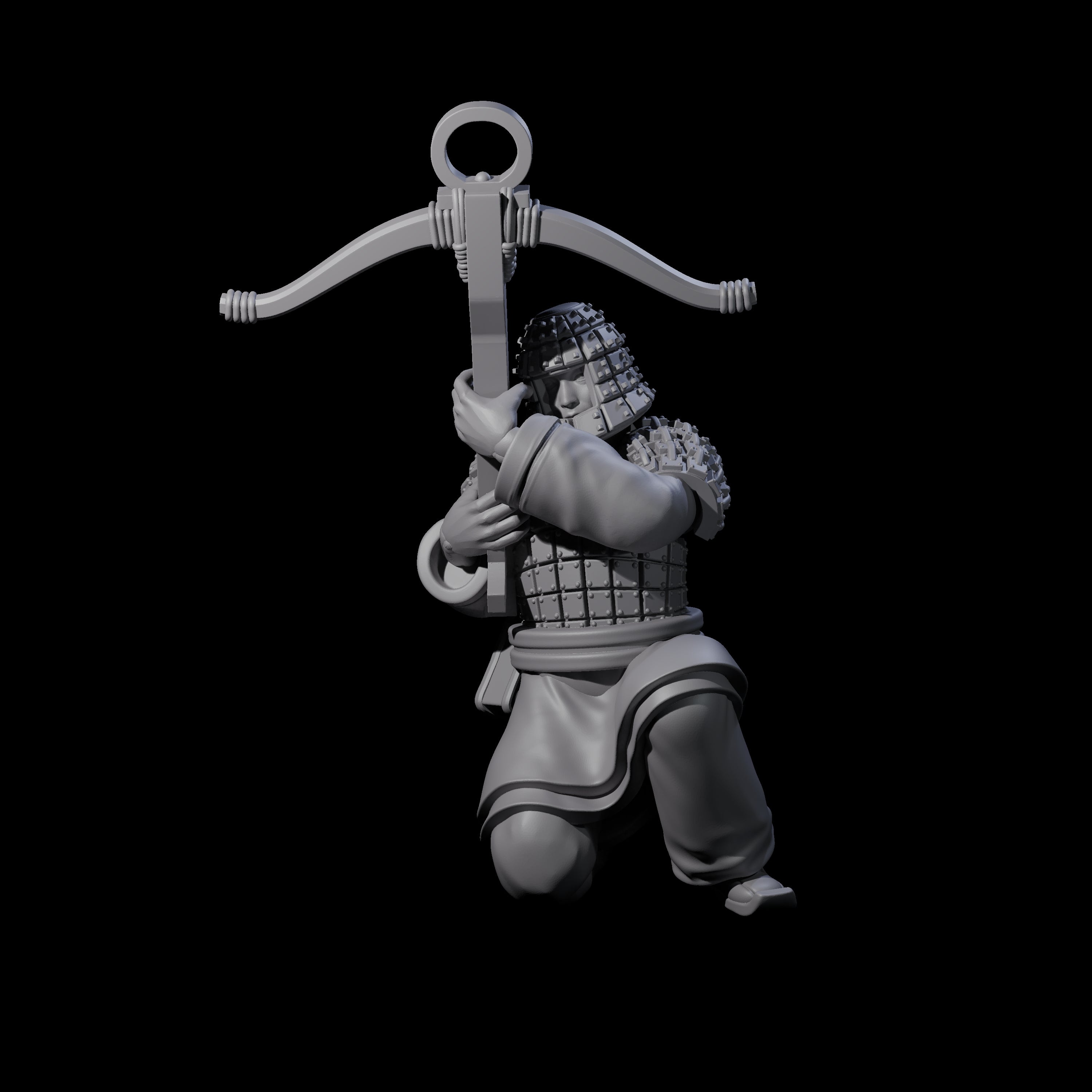 Chinese Terracotta Crossbowman J Miniature for Dungeons and Dragons, Pathfinder or other TTRPGs