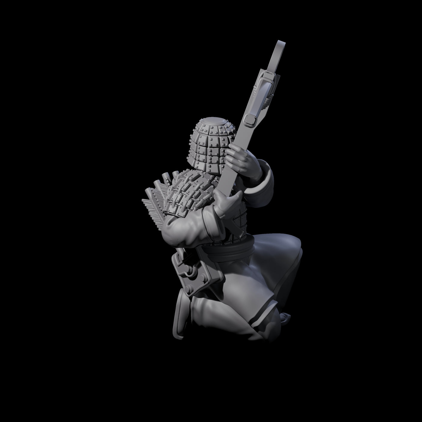 Chinese Terracotta Crossbowman J Miniature for Dungeons and Dragons, Pathfinder or other TTRPGs