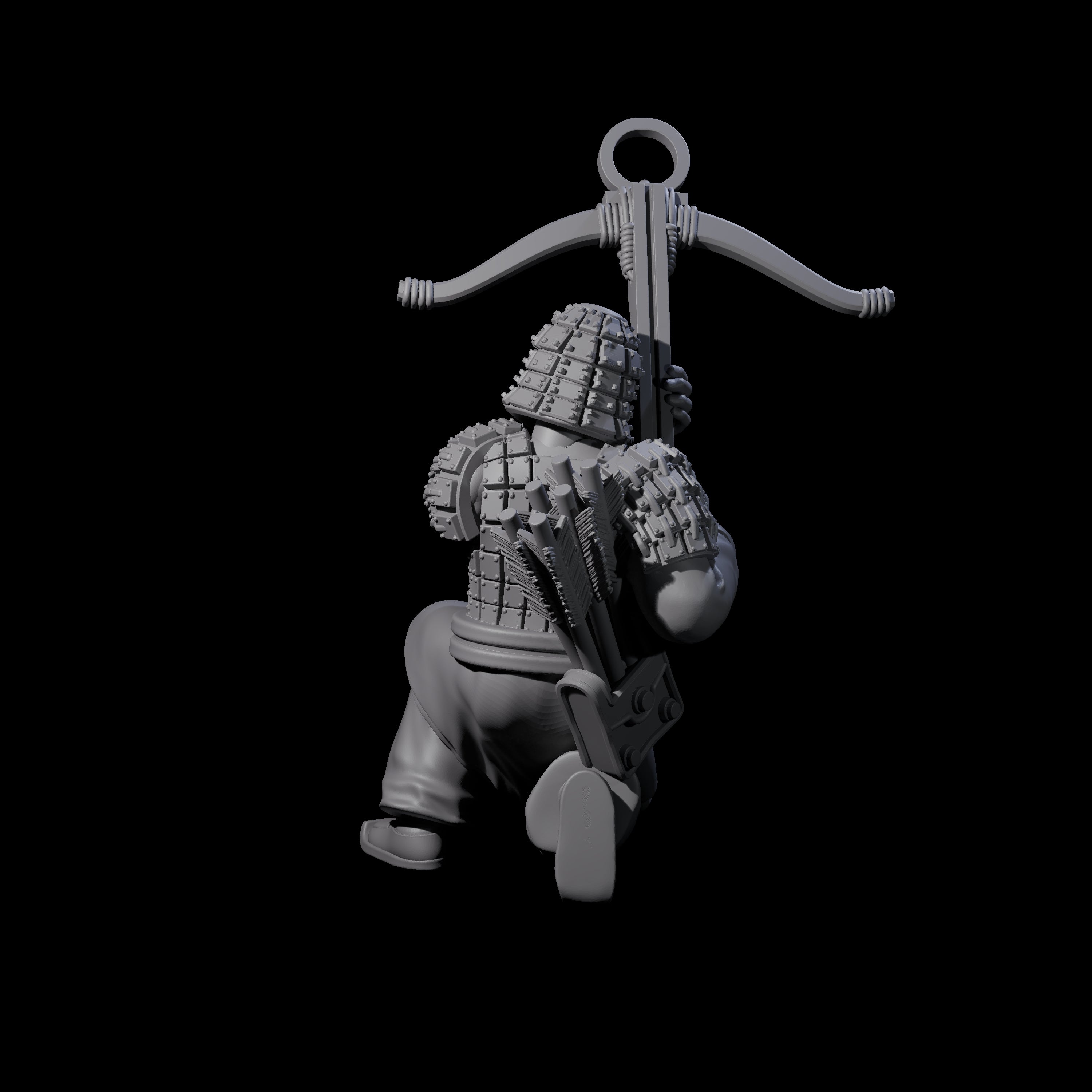 Chinese Terracotta Crossbowman J Miniature for Dungeons and Dragons, Pathfinder or other TTRPGs