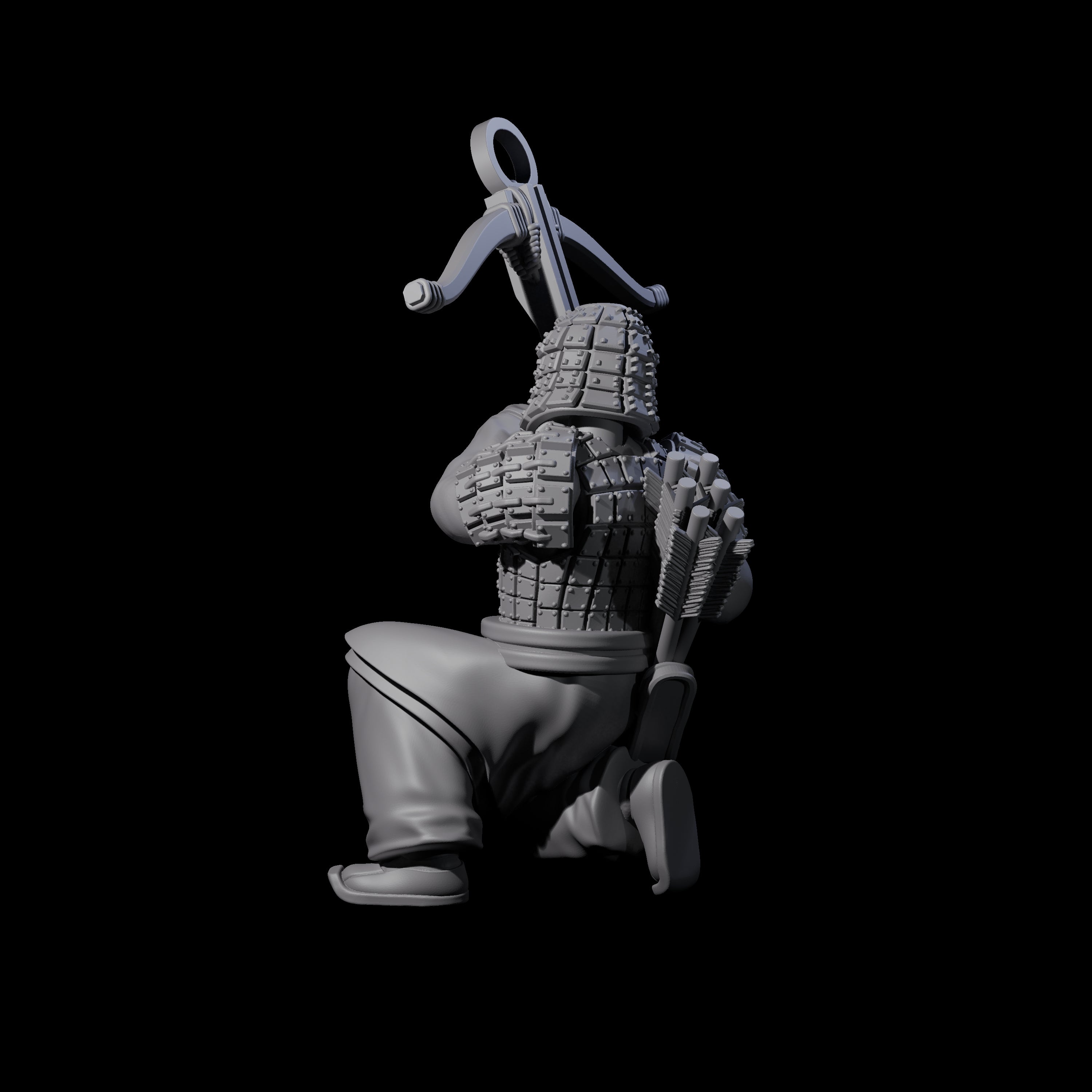 Chinese Terracotta Crossbowman J Miniature for Dungeons and Dragons, Pathfinder or other TTRPGs