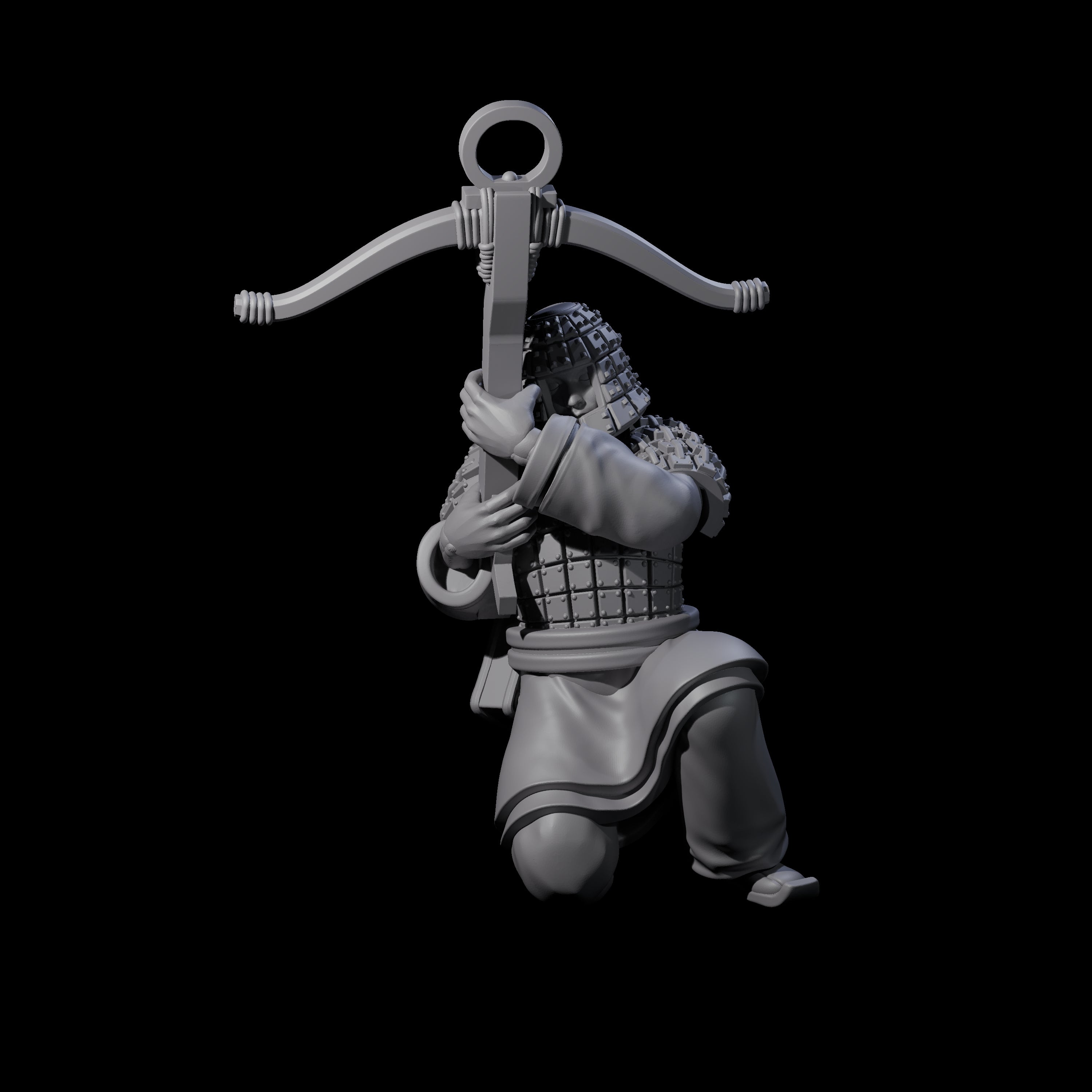 Chinese Terracotta Crossbowman J Miniature for Dungeons and Dragons, Pathfinder or other TTRPGs
